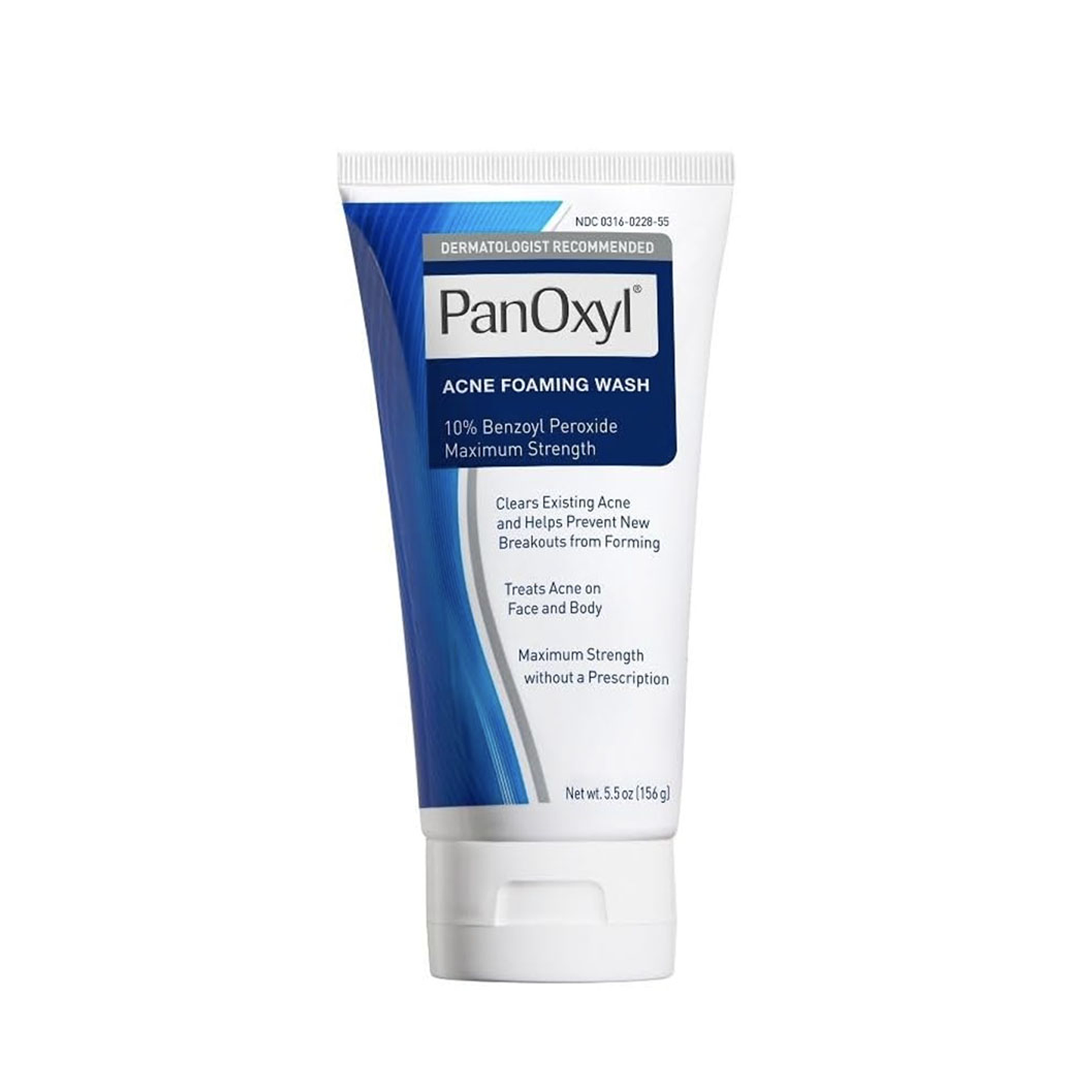 PanOxyl Acne Foaming Wash Benzoyl Peroxide 10% Maximum Strength - 156g