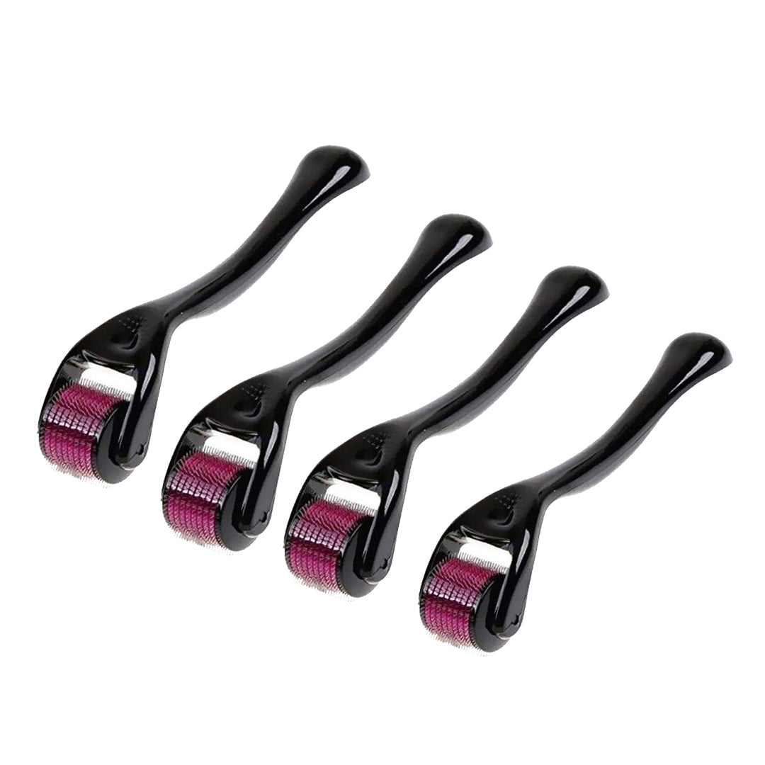 Derma Roller 540 Titanium Needle Use on Wrinkles, Stretch Marks, Acne, Scar Removal (4 pcs)