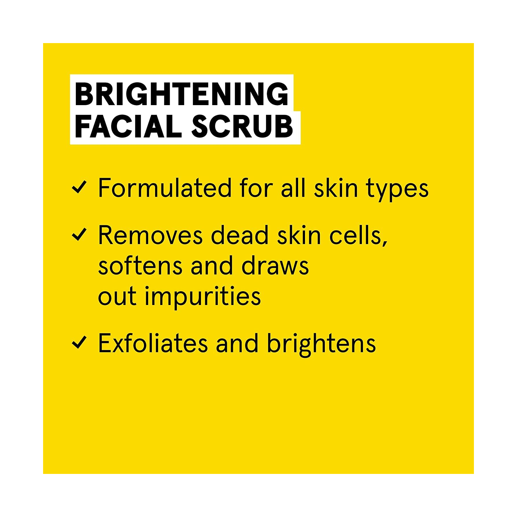 ACURE Brightening Facial Scrub - Gentle skin polisher for brighter, firmer skin. Infused with organic sea kelp, French green clay, lemon peel, and Madonna lily extracts. Suitable for all skin types.