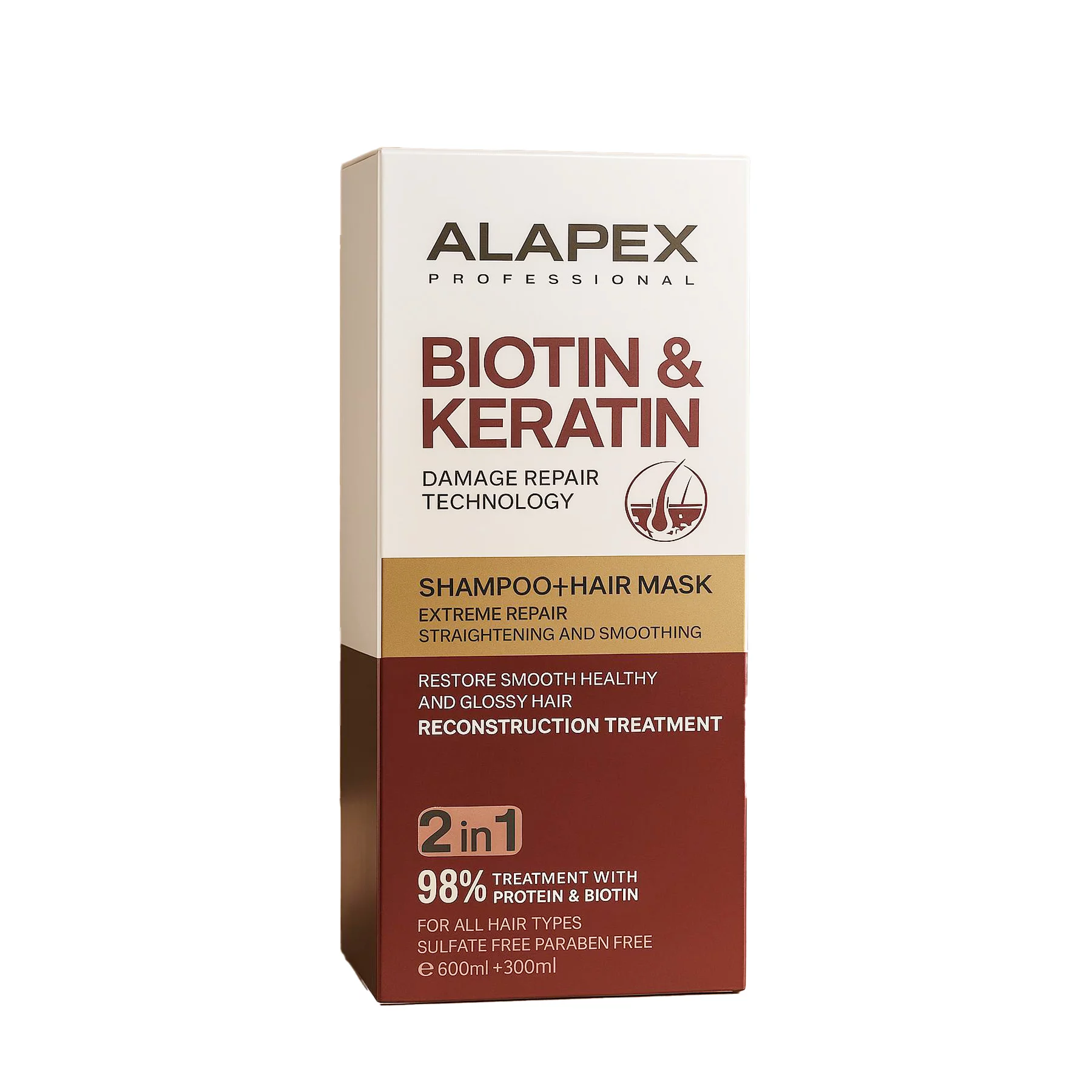 The product of ALAPEX Biotin & Keratin Shampoo+Hair Mask