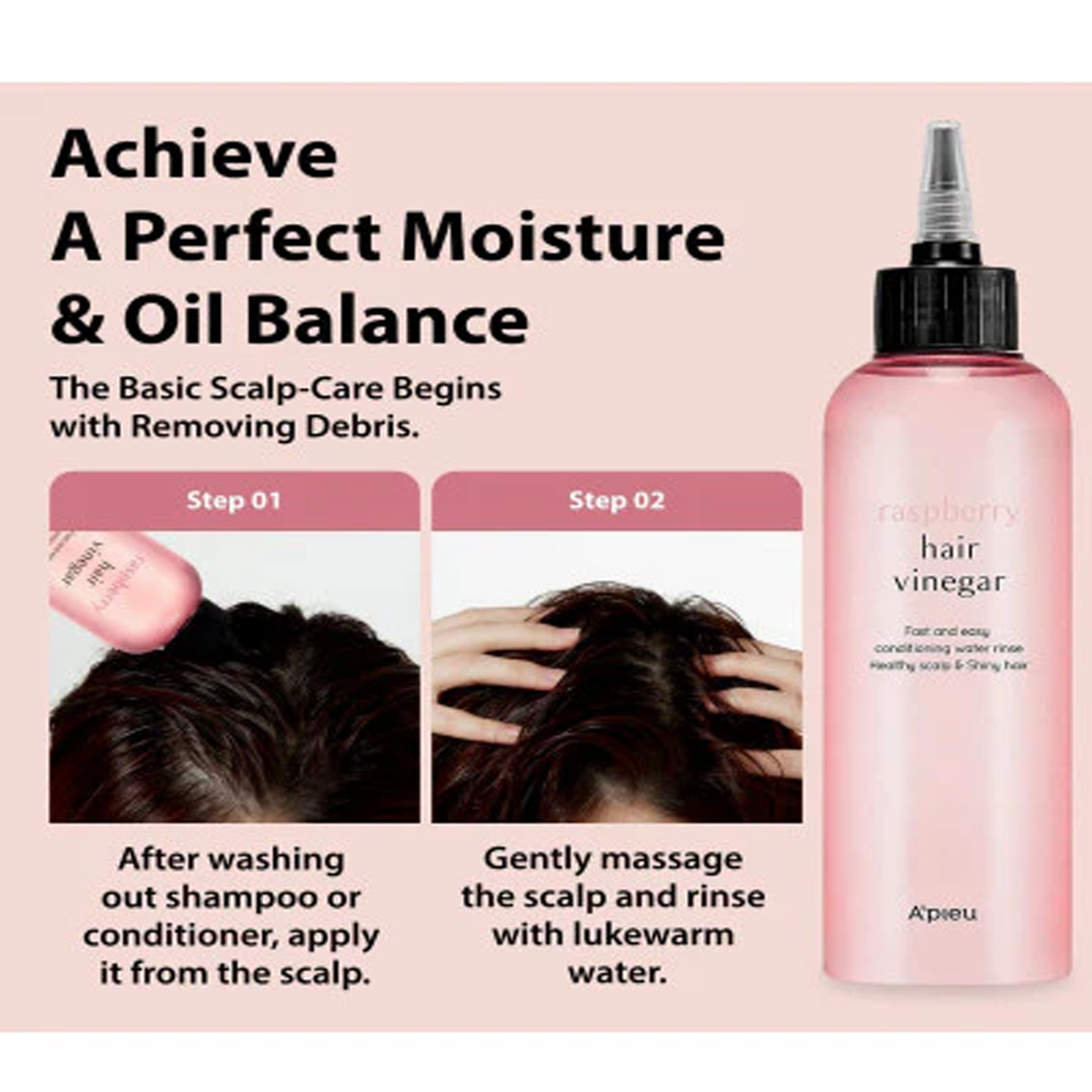Key Benefits of A'pieu Raspberry Hair Vinegar