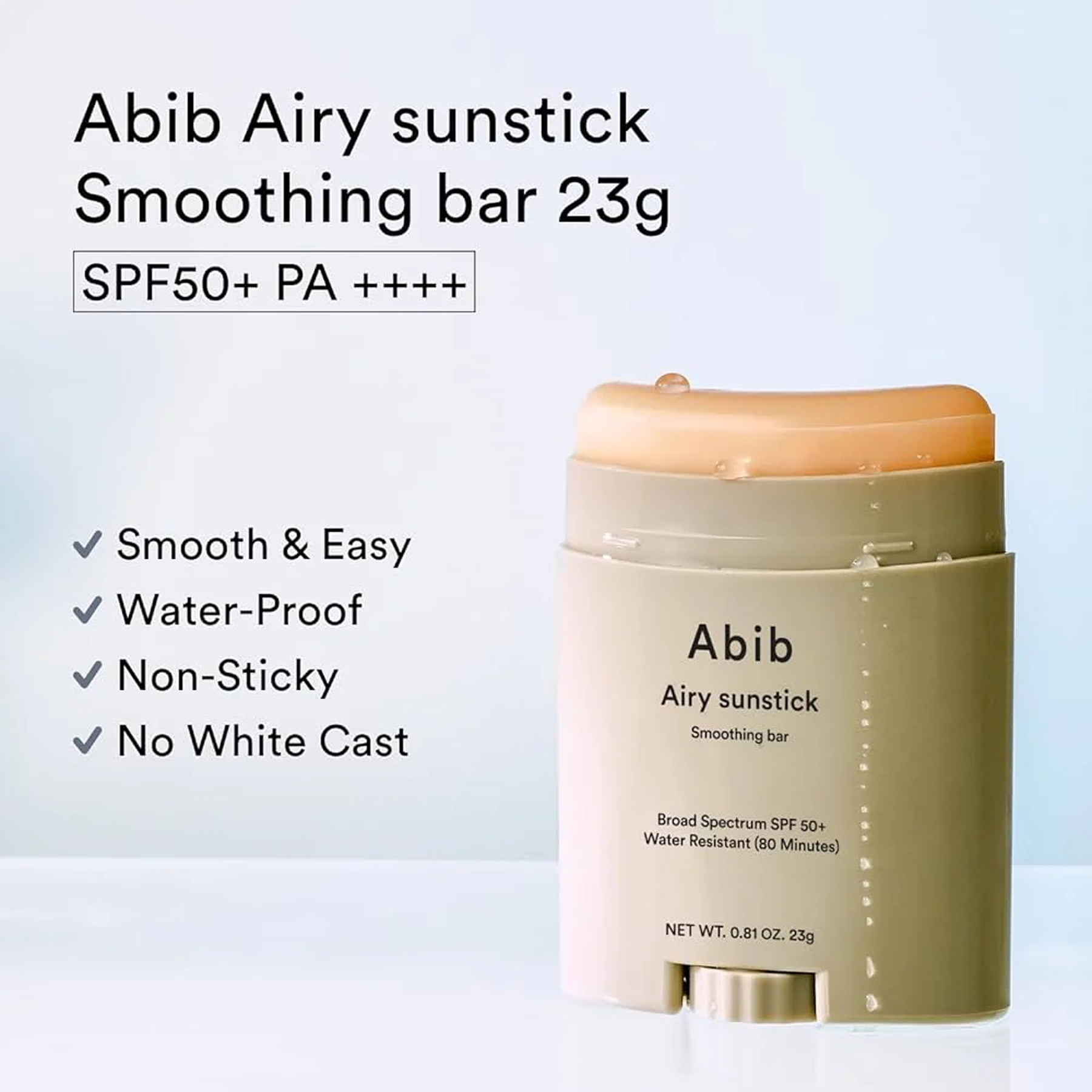 Key Benefits of Abib Airy Sunstick Smoothing Bar SPF50+