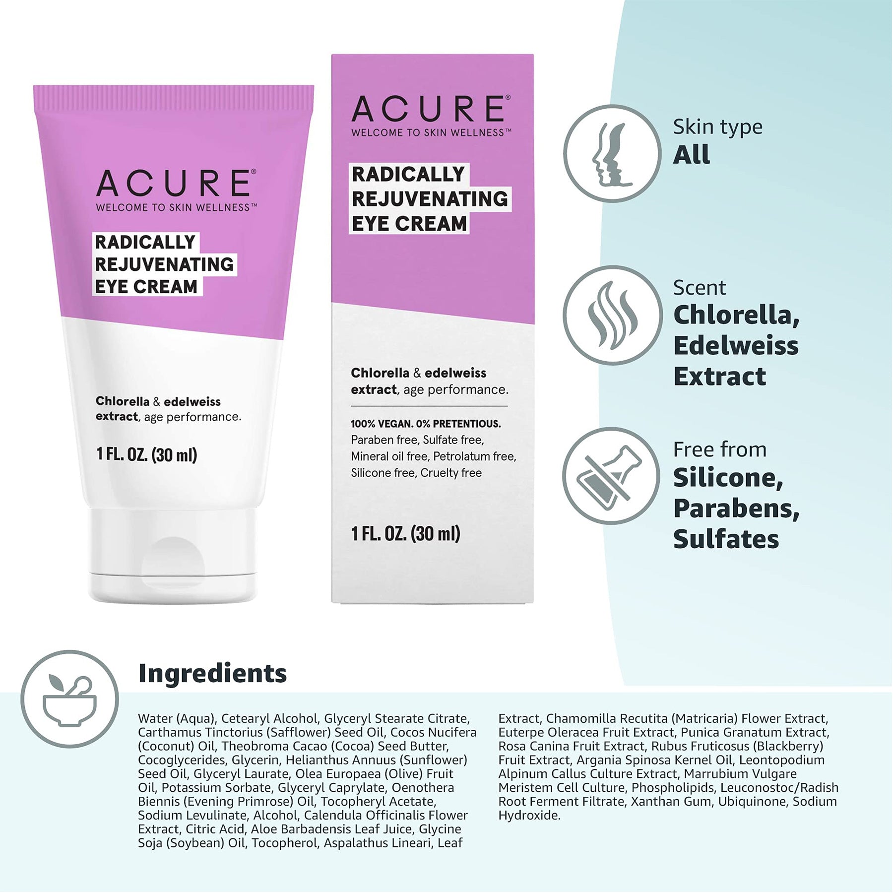 Acure Radically Rejuvenating Eye Cream - 30ml