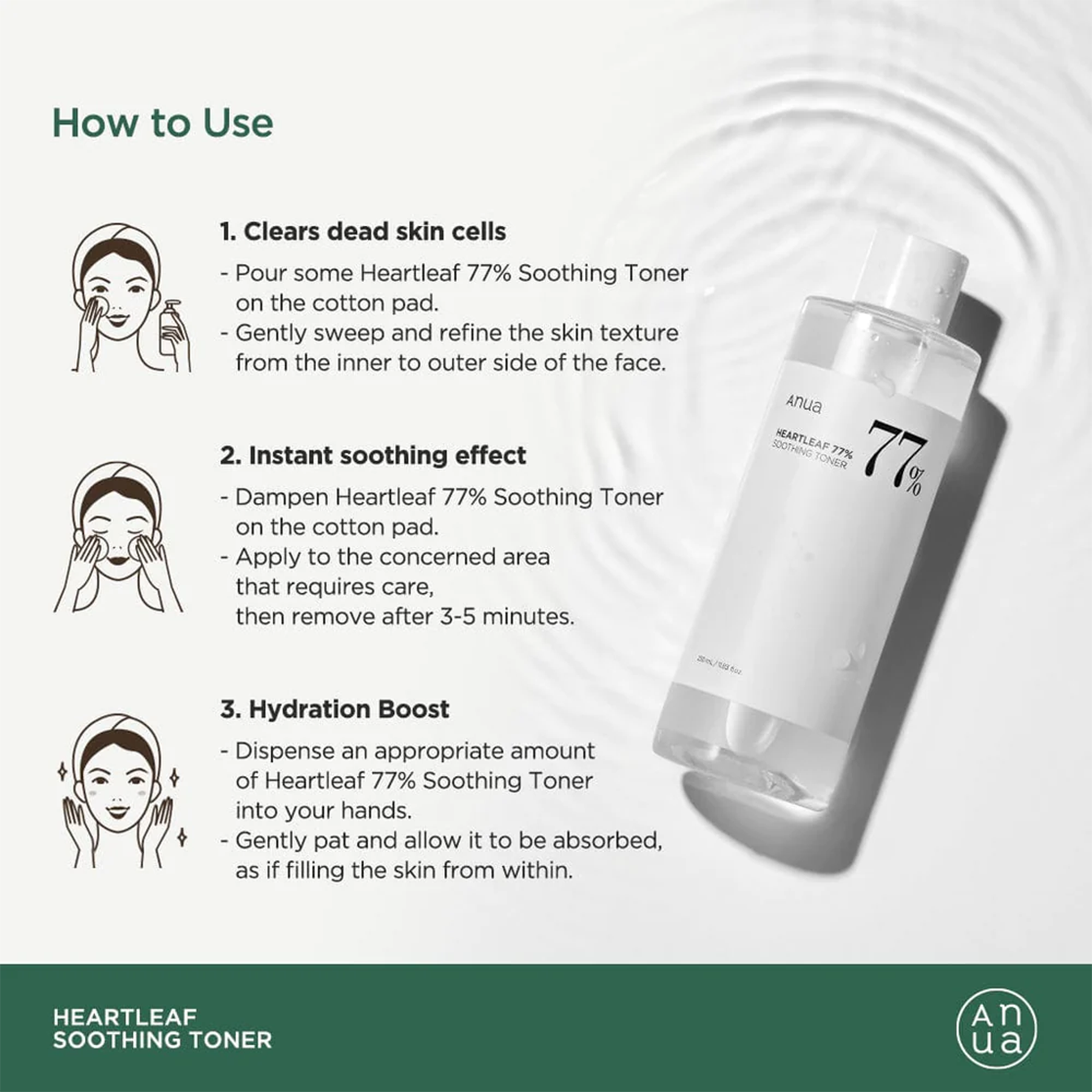 How to use a Anua Heartleaf 77% Soothing Toner