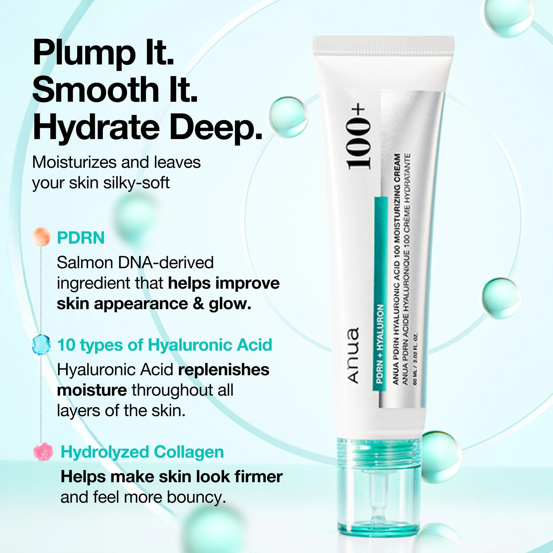 Advantages of using Anua PDRN Hyaluronic Acid 100 Moisturizing Cream