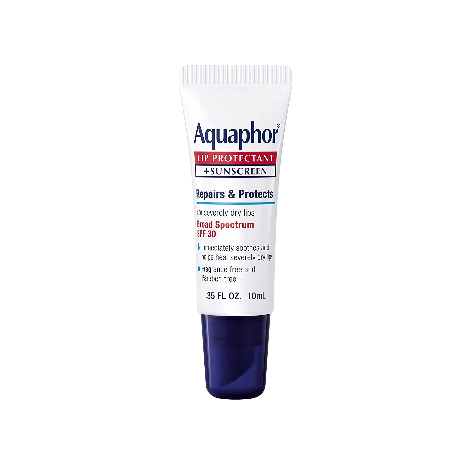 Aquaphor Lip Protectant Sunscreen - Repairs and protects very dry lips. #1 Dermatologist Recommended Lip Care Brand. Fragrance-free and paraben-free.
