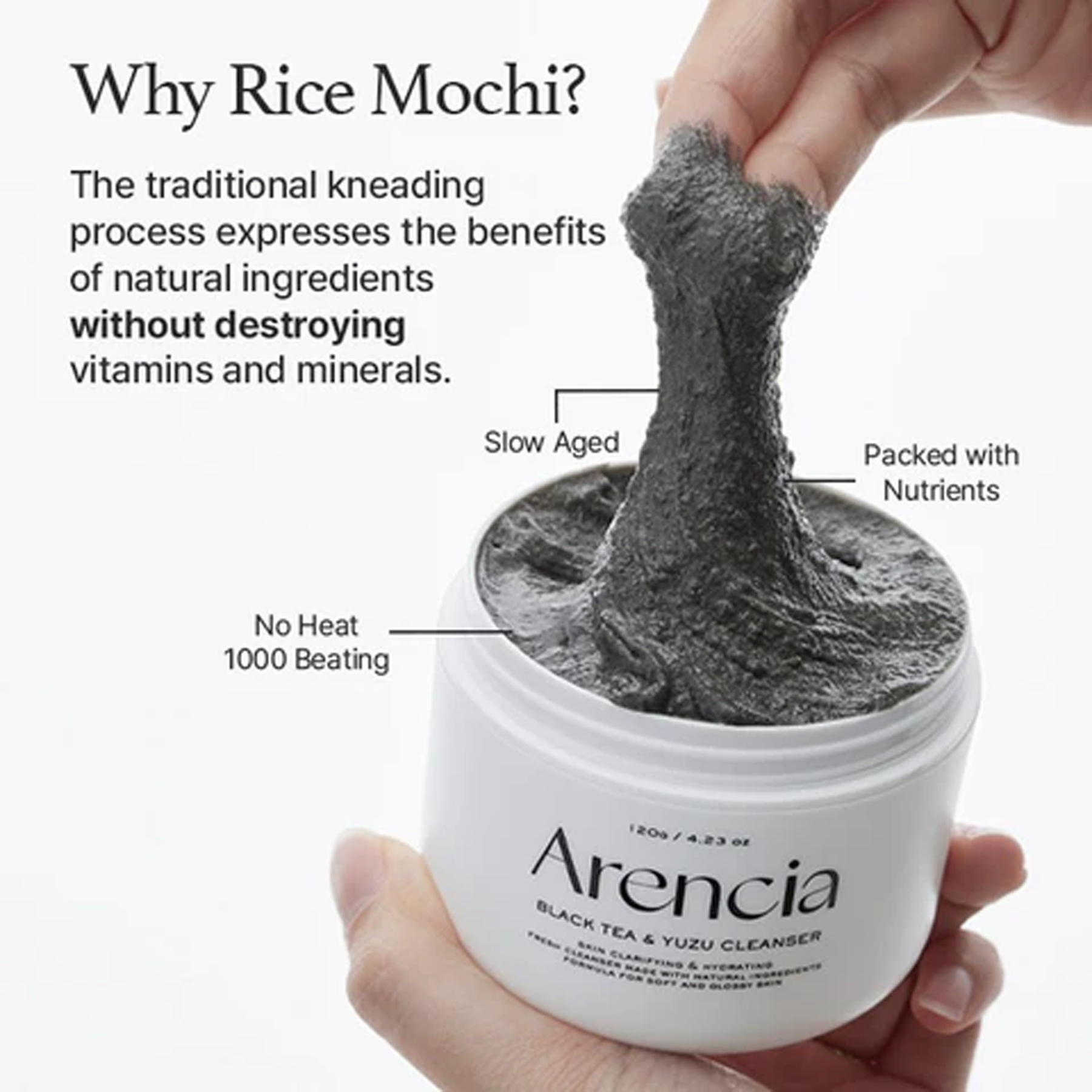 Key Benefits of Arencia Black Tea & Yuzu Rice Mochi Cleanser