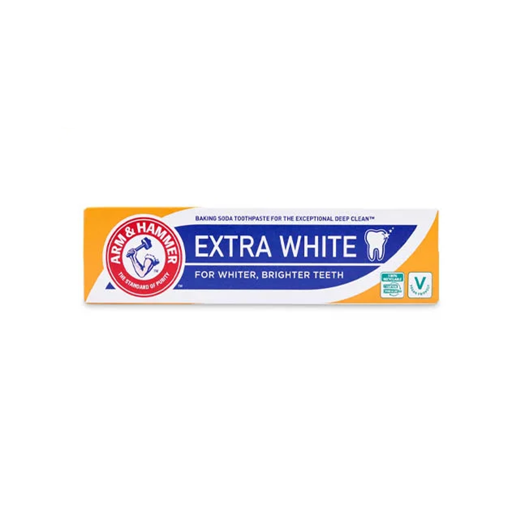The product of Arm and Hammer Extra White Toothpaste