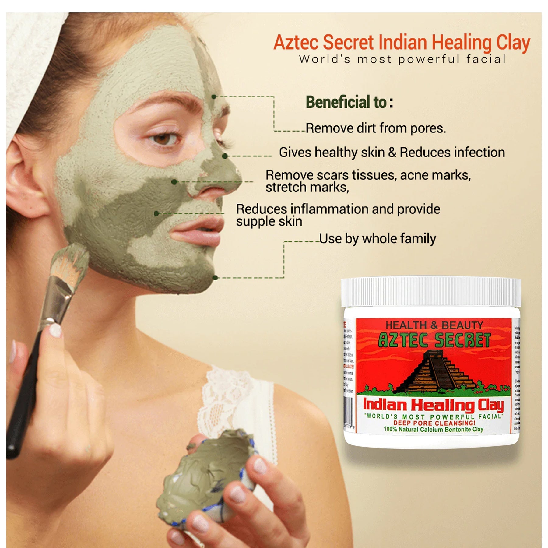 Aztec Secret - Indian Healing Clay Powder 454gm