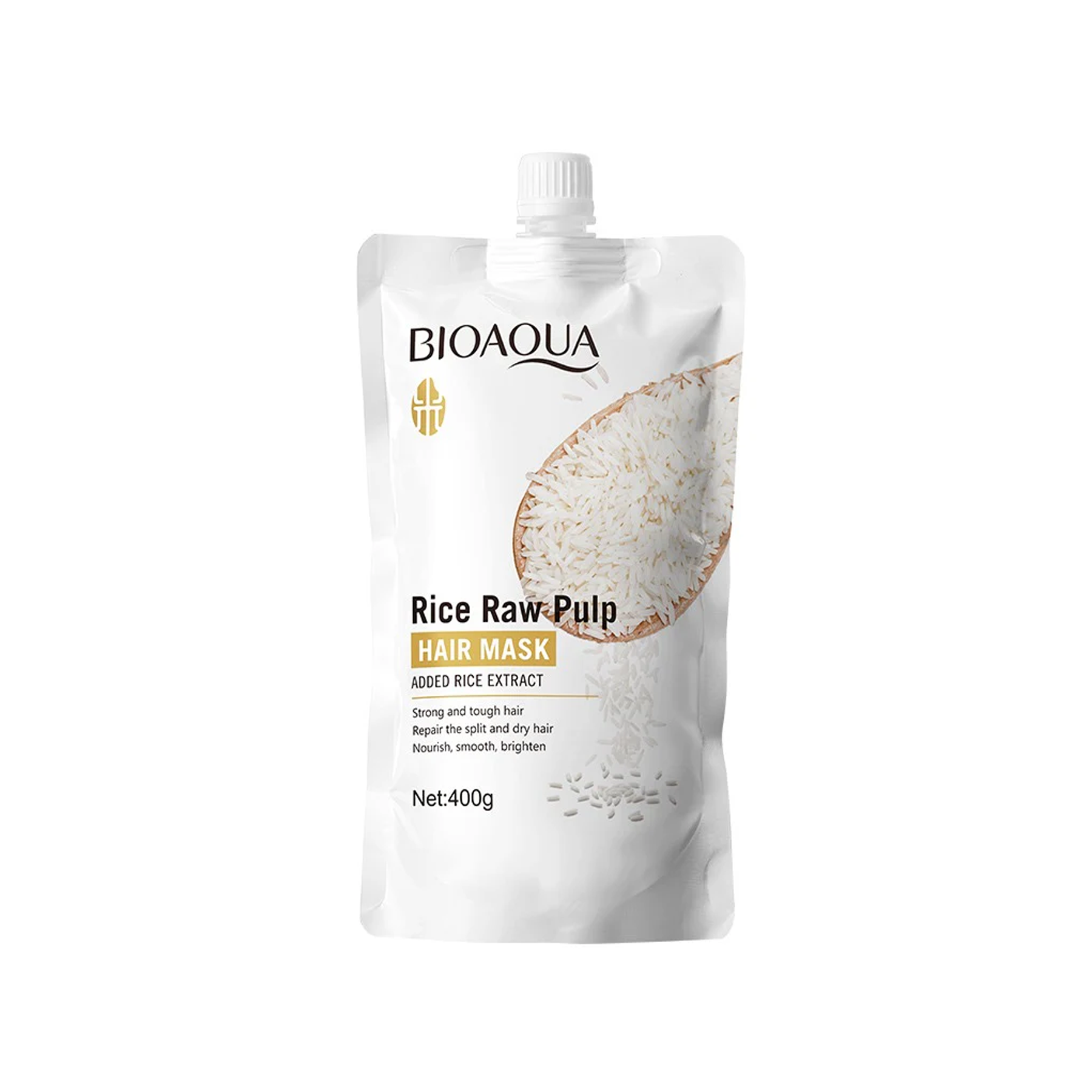 The product of BIOAQUA Rice Raw Pulp Hair Mask pack