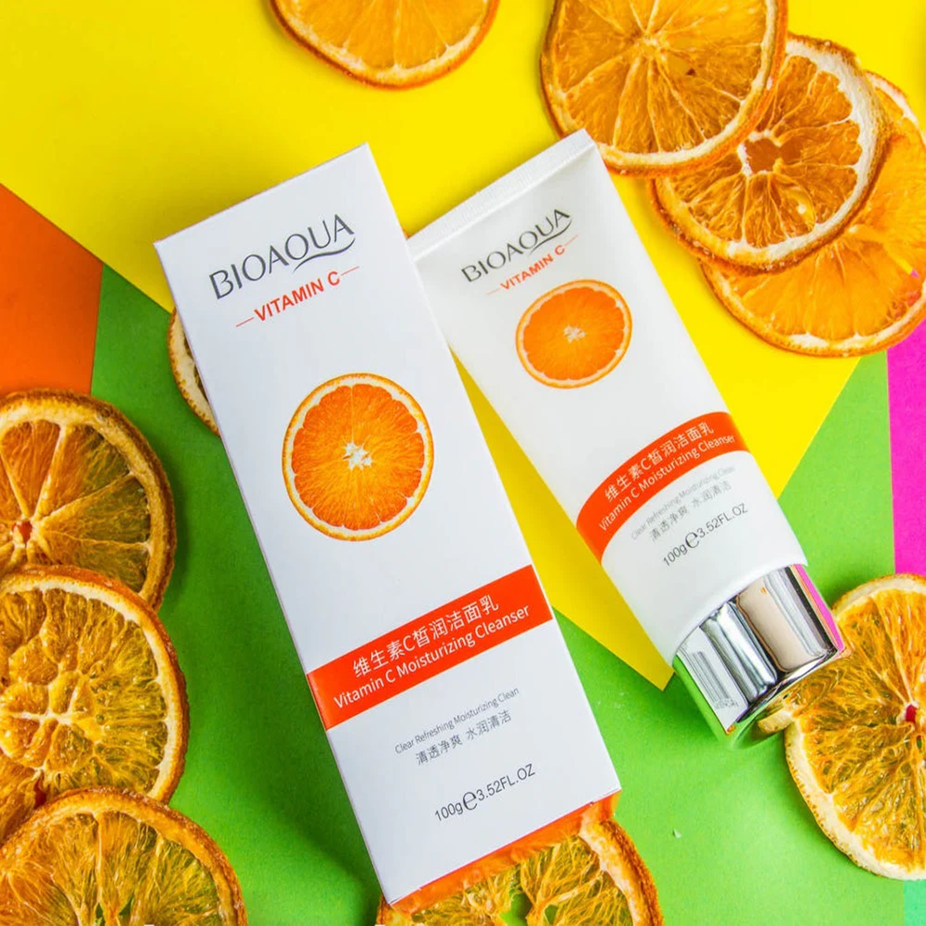 BIOAQUA Vitamin C Moisturizing Cleanser available on Qasr Jamal Store