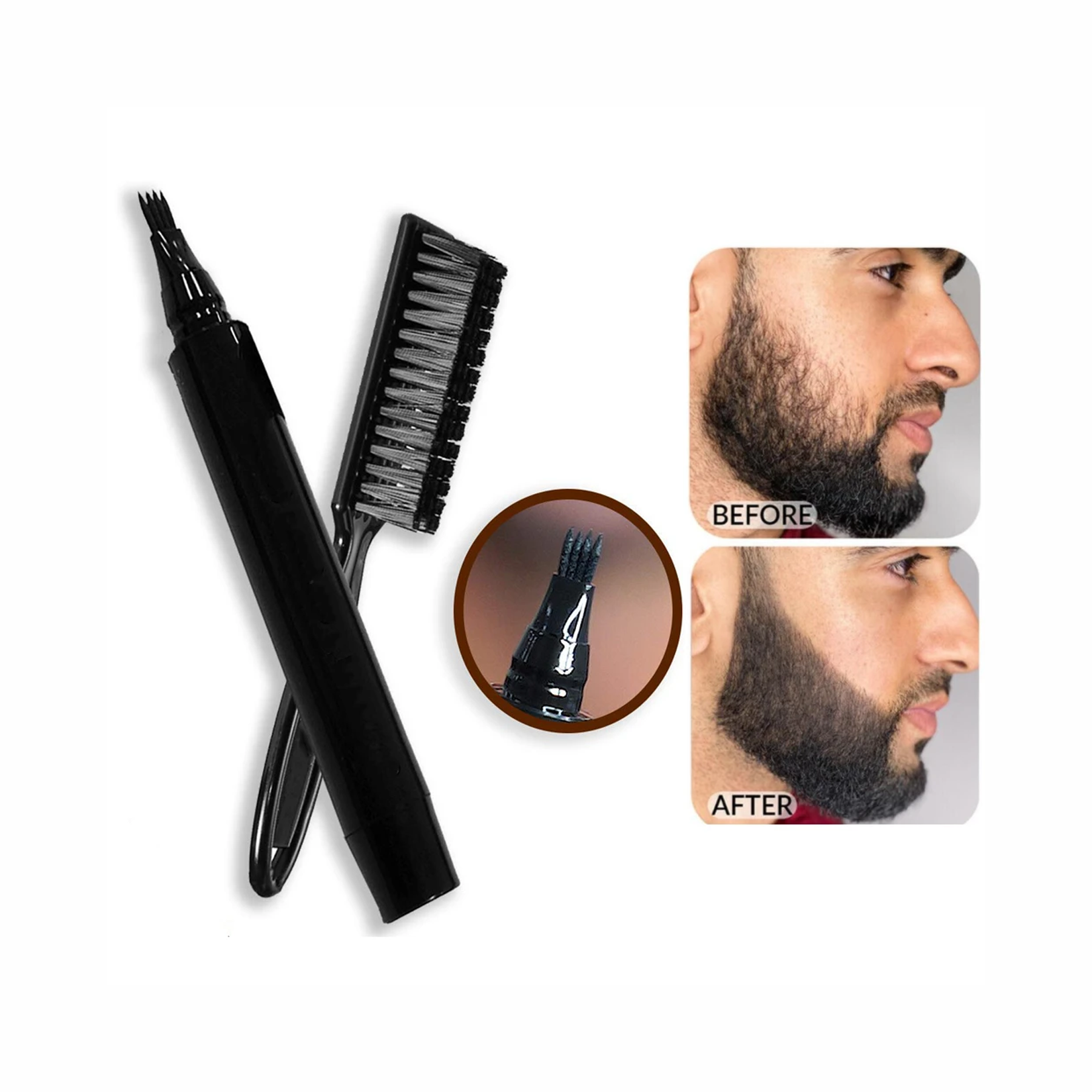 Beard Filler Pen with Comb For Men