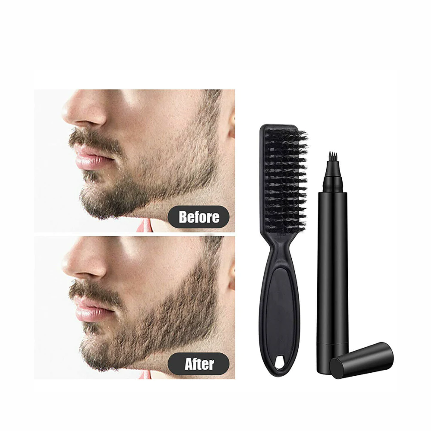 Beard Filler Pen with Comb For Men