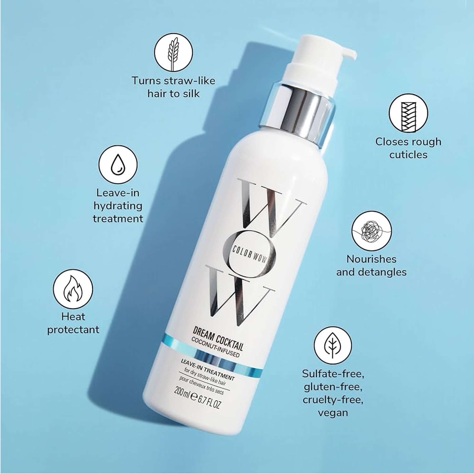 Color Wow Dream Cocktail Coconut Infused Leave in Soothing Treatment- Key Benefits