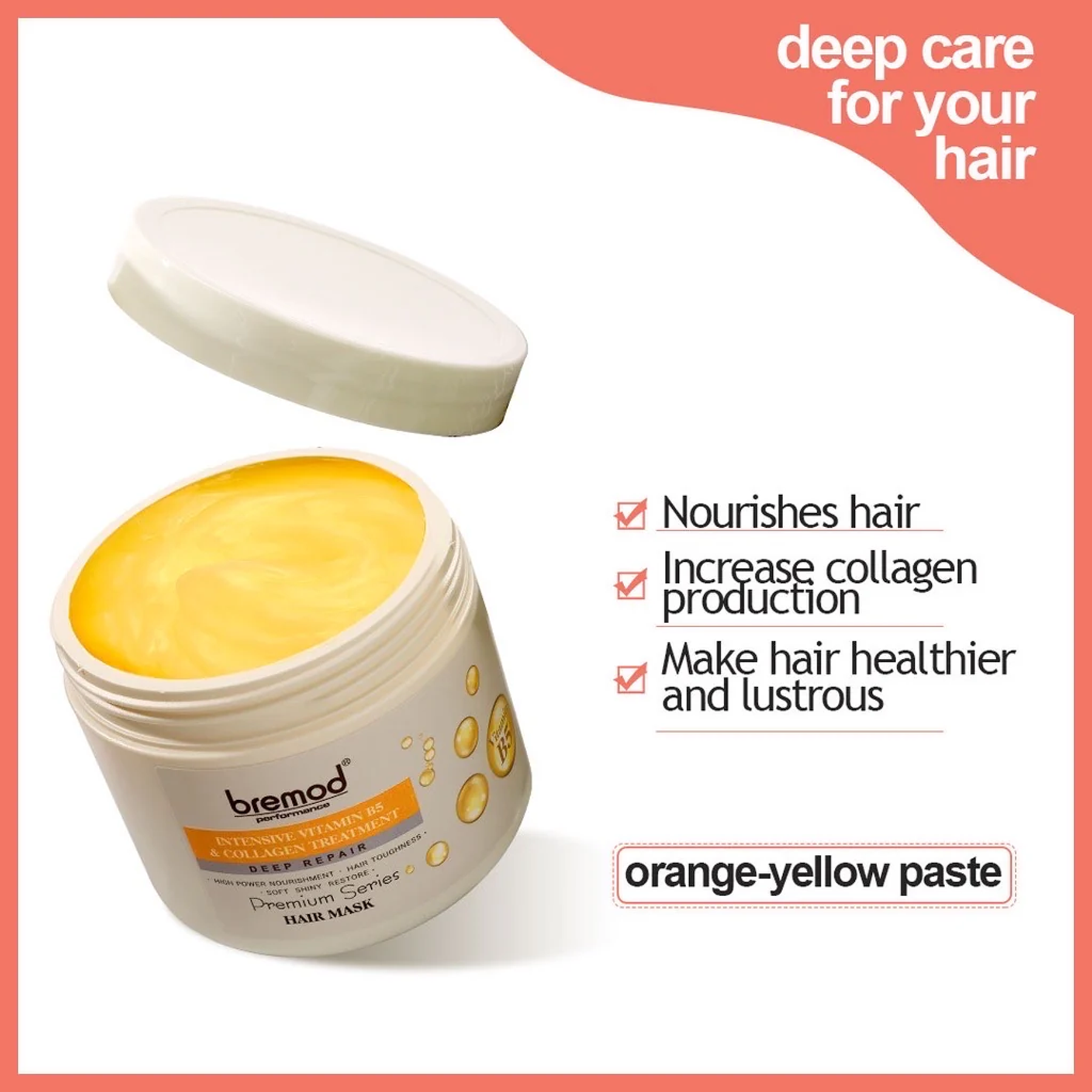 Key Benefits of Bremod Intensive Vitamin B5 & Collagen Hair Mask