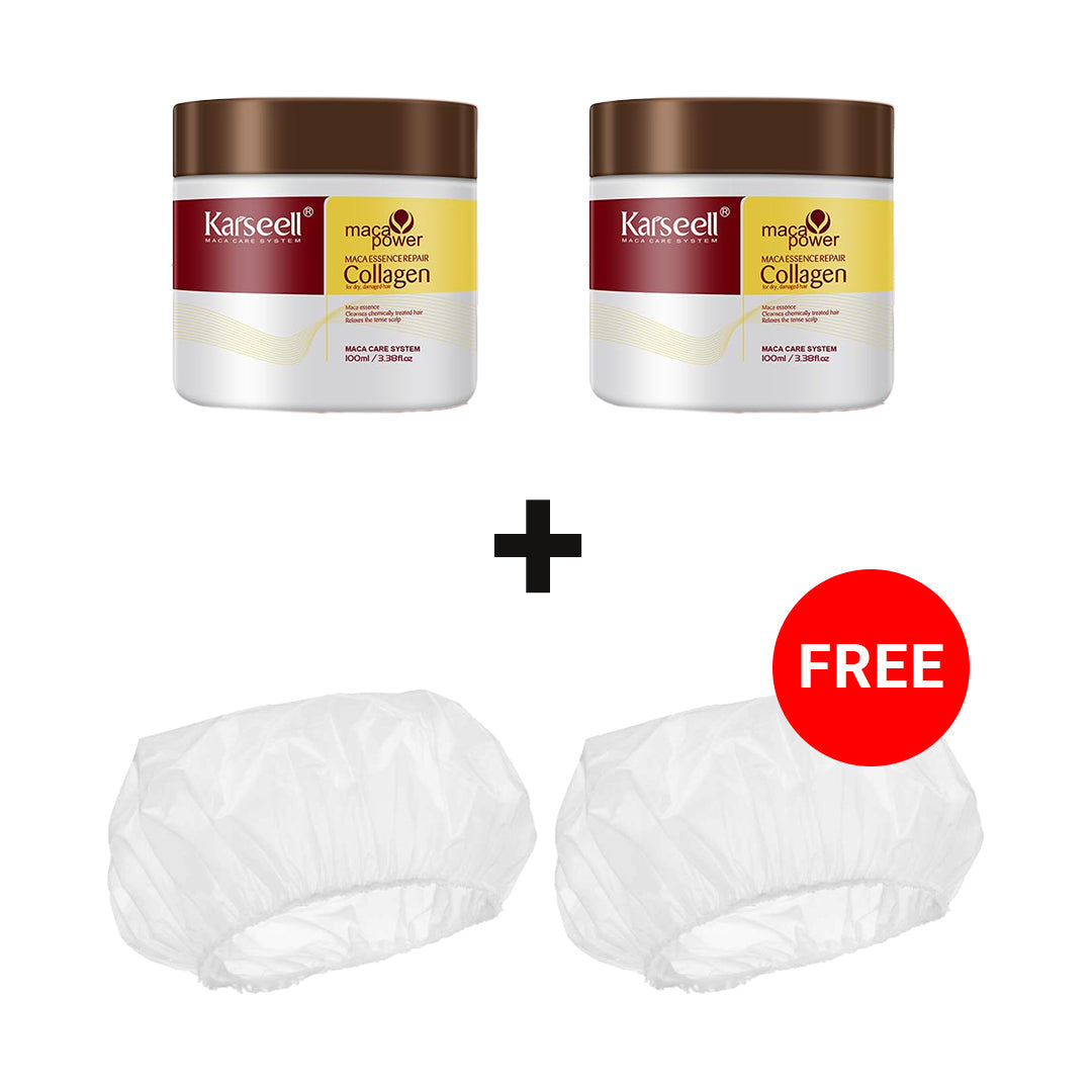 The product of Buy 2 Karseell Collagen Hair Masks & Get 2 Free Shower Caps