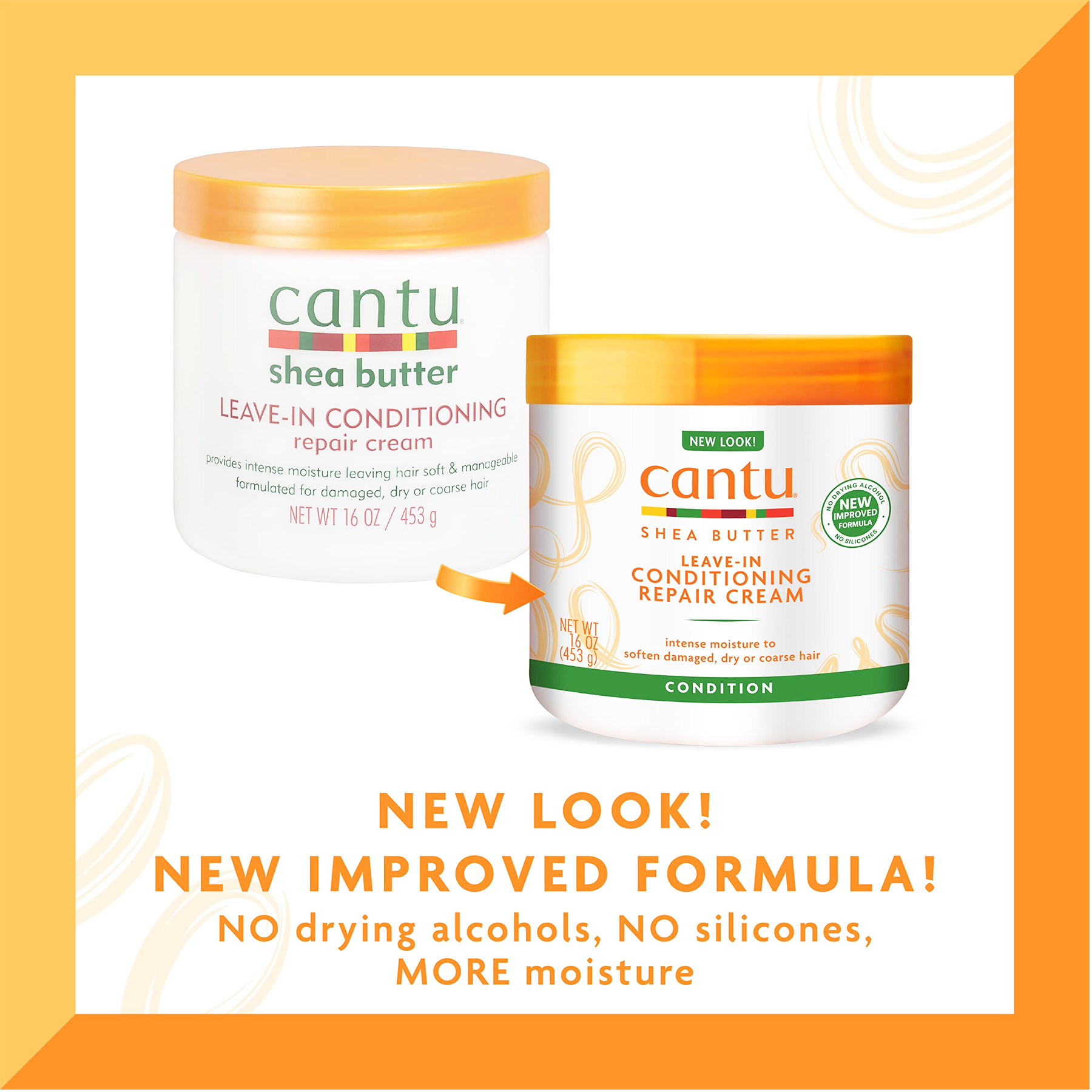 Cantu Shea Butter Leave-In Conditioning Repair Cream - For Dry Hair, enriched with pure Shea Butter and natural oils.