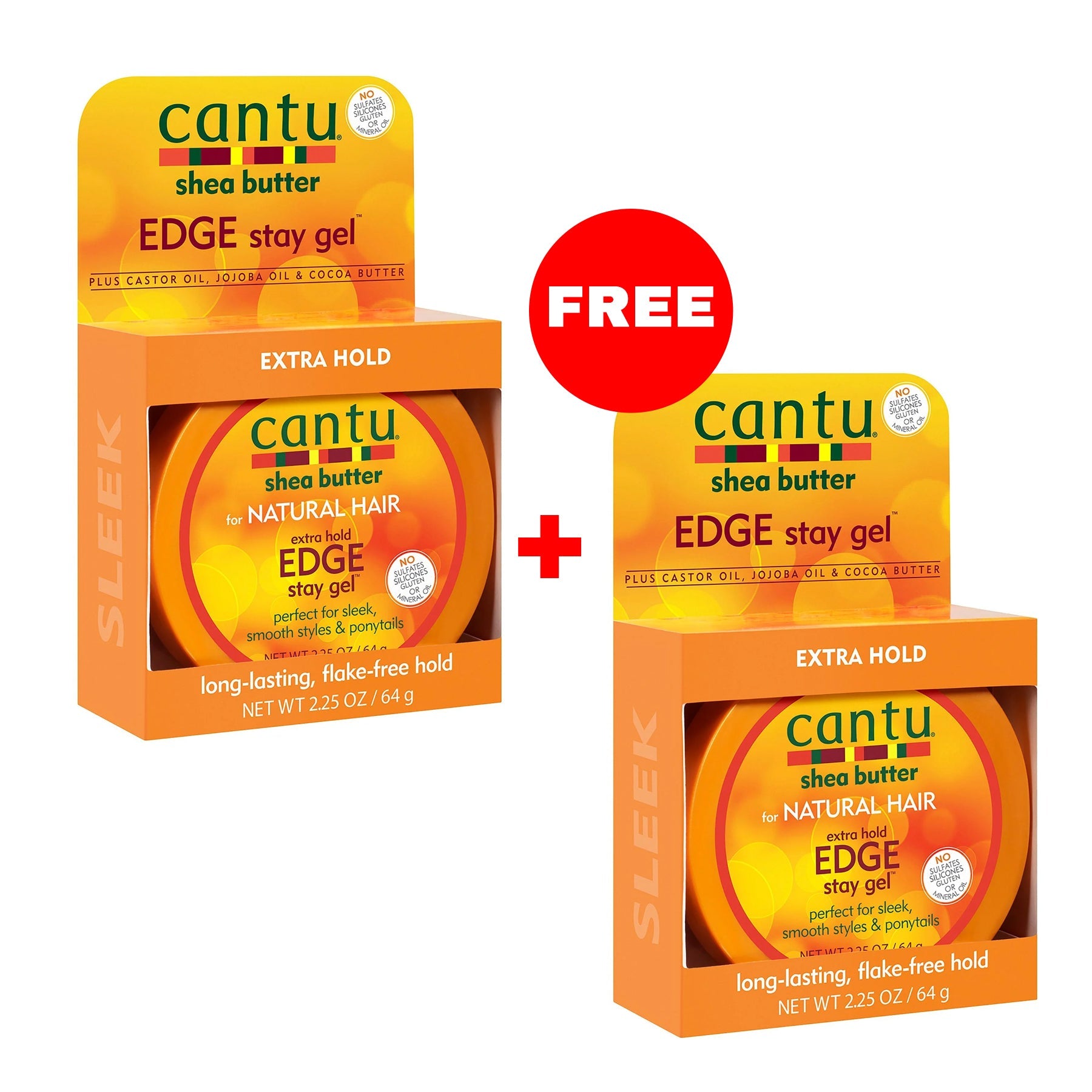 Buy 1 Get 1 FREE Cantu Shea Butter Extra Hold Edge Stay Gel - 64g