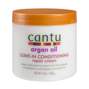 Image of Cantu Argan Oil Leave-In Conditioning Repair Cream for Damaged Hair - 453gm bottle.