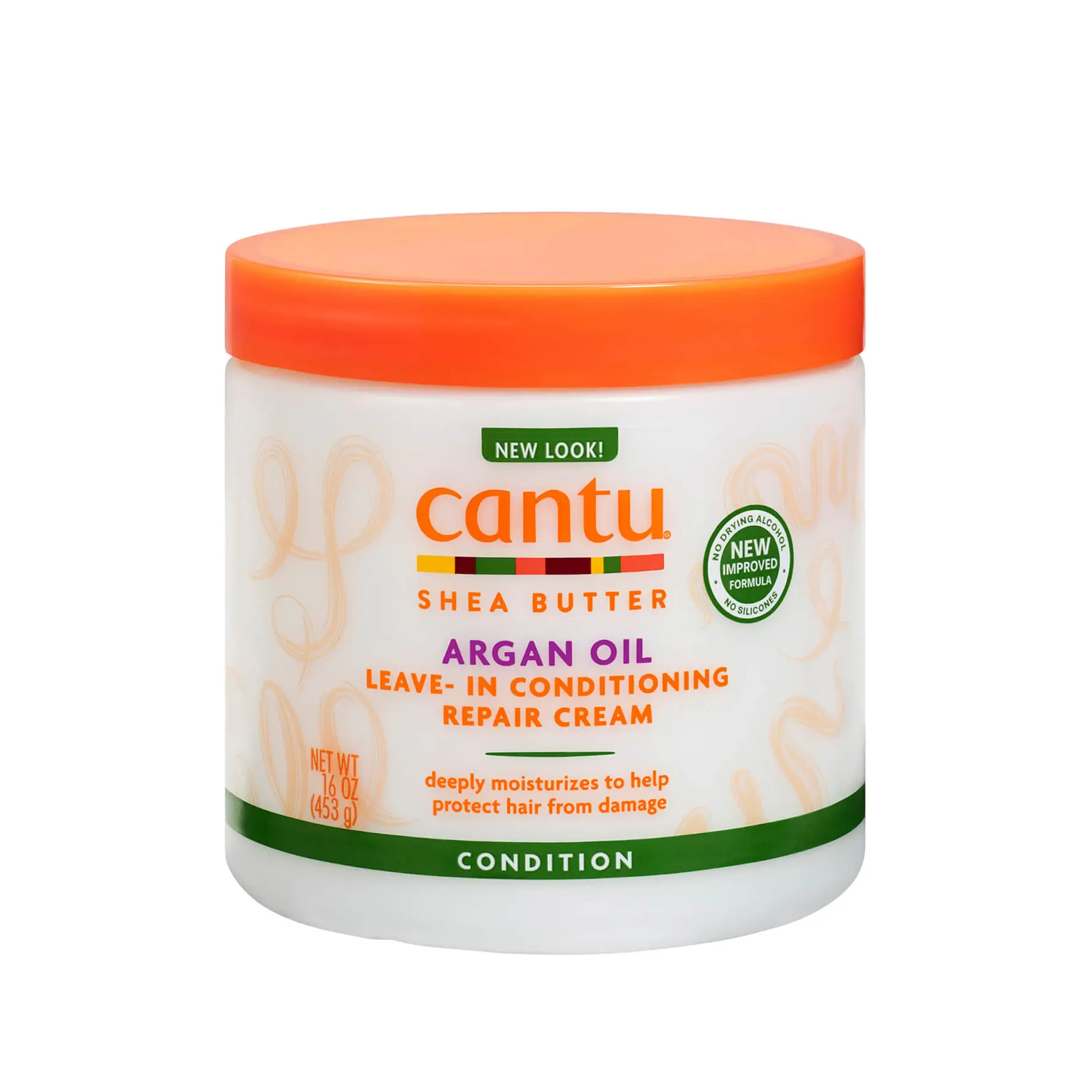 Image of Cantu Argan Oil Leave-In Conditioning Repair Cream for Damaged Hair - 453gm bottle.
