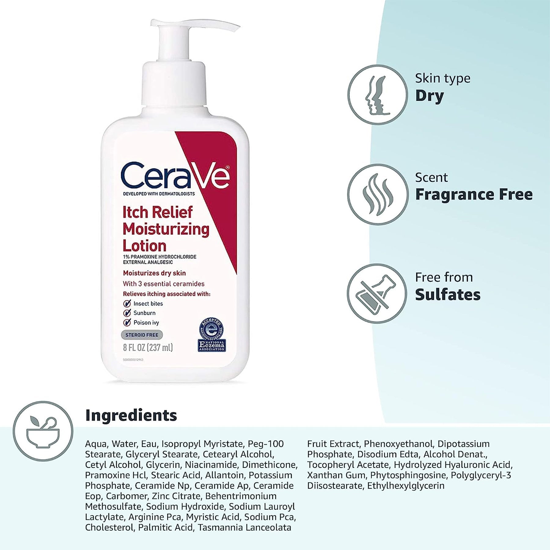CeraVe Itch Relief Moisturizing Lotion - 237ml