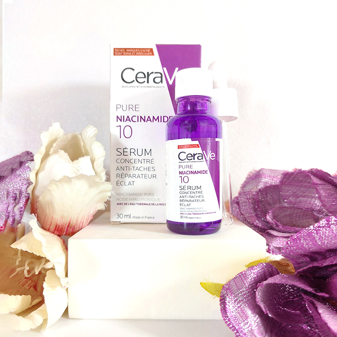 CeraVe Pure Niacinamide 10 Serum - 30ml bottle with a minimalist design.