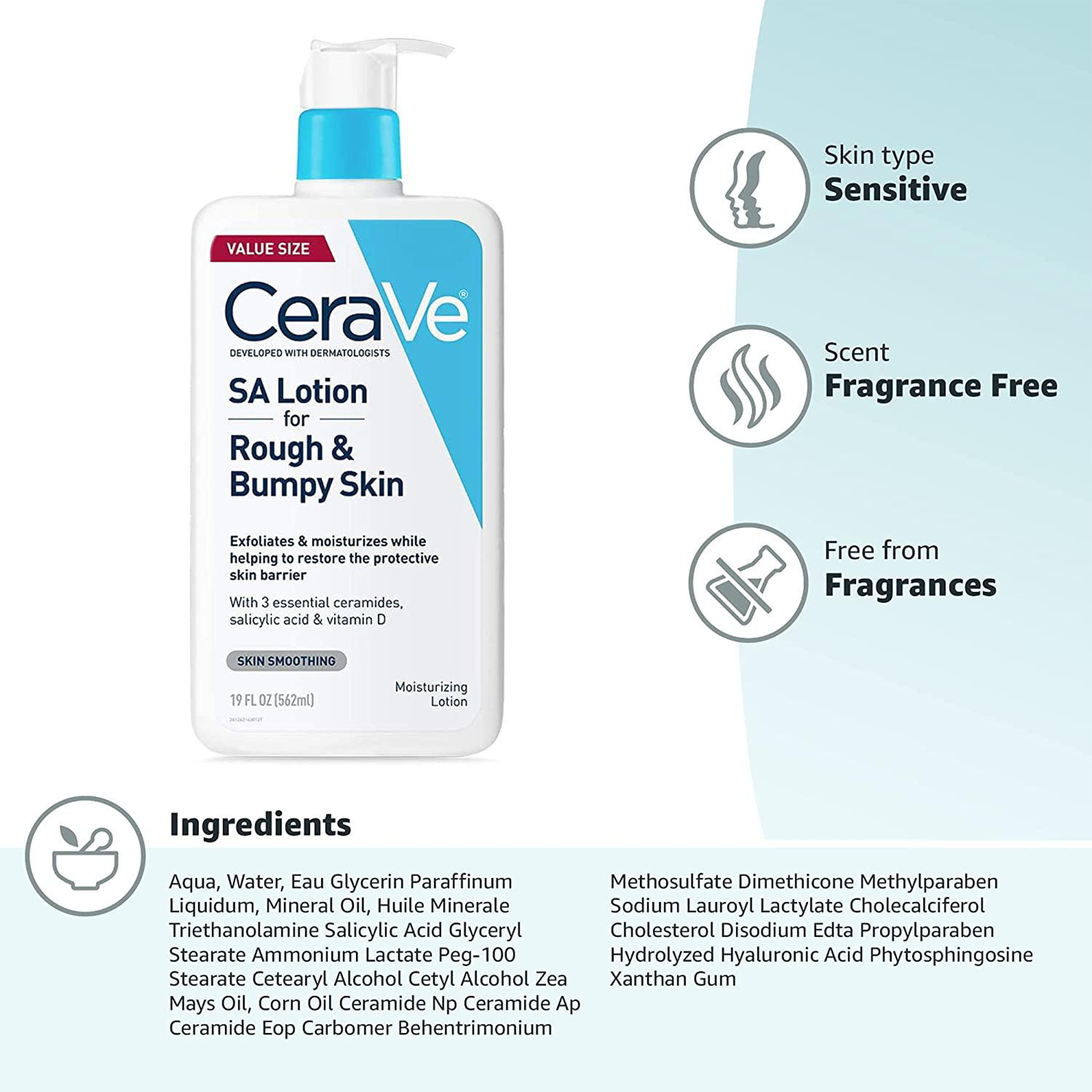 CeraVe SA Lotion For Rough & Bumpy Skin - 237ml