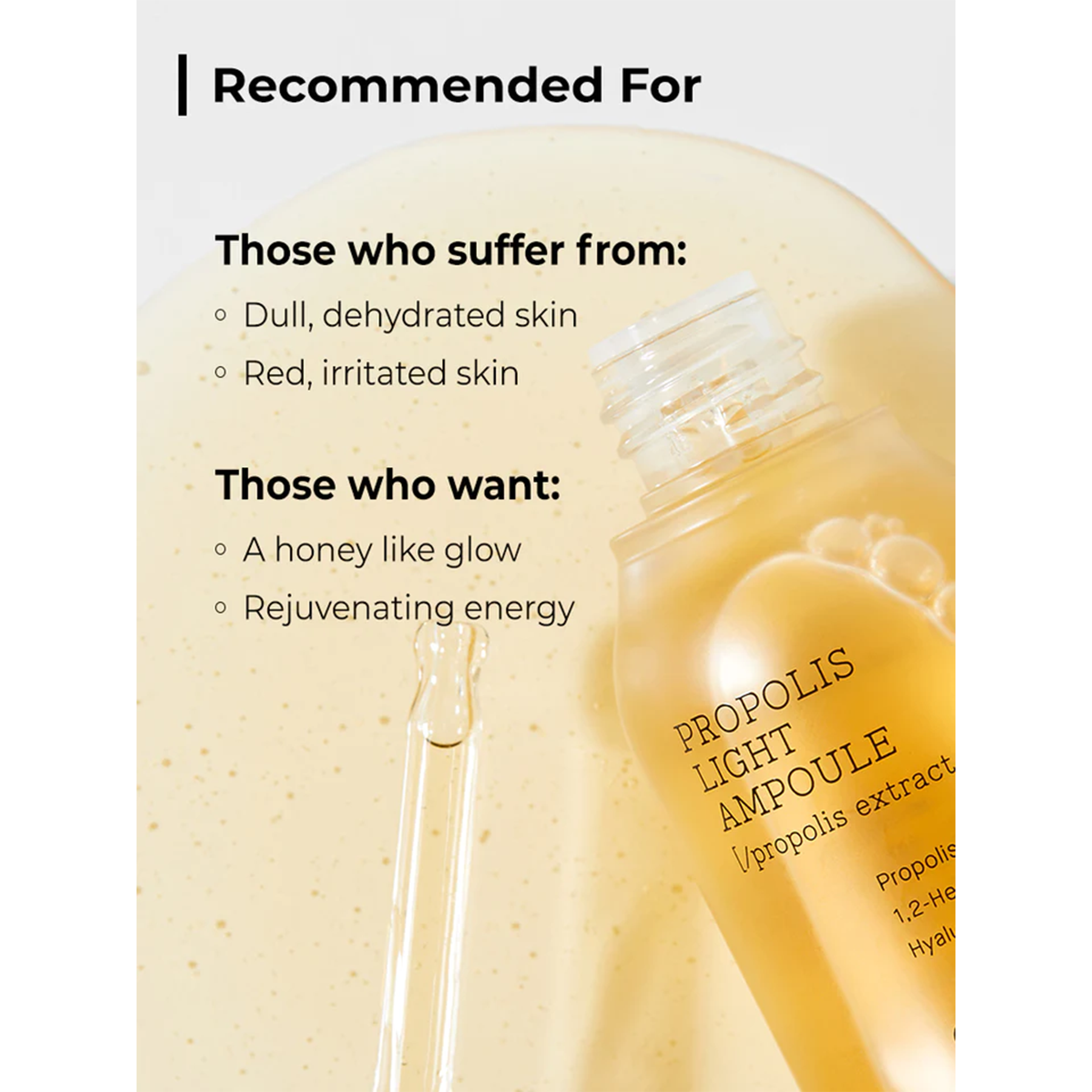 Cosrx Propolis Light Ampoule - Recommended for all skin types.