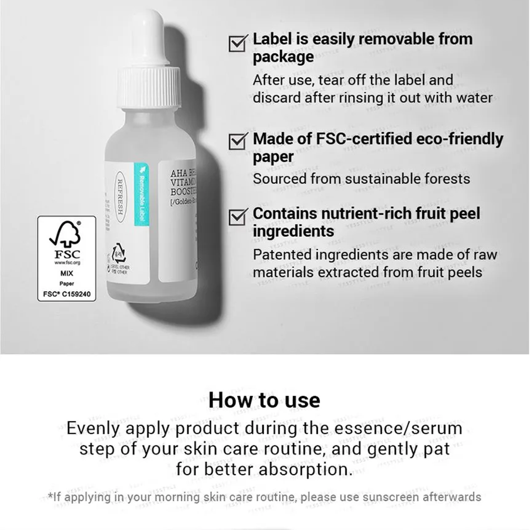 Cosrx Refresh AHA BHA Vitamin C Booster Serum - Way to use