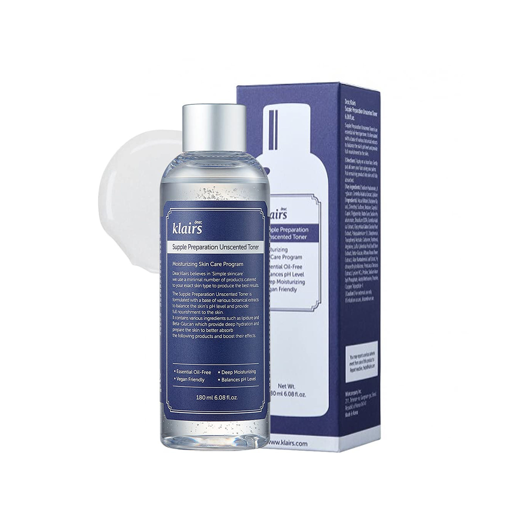 The product of Dear, Klairs Supple Preparation Unscented Toner