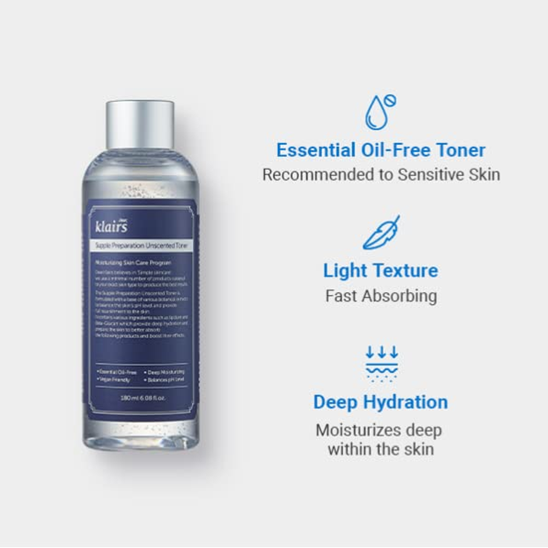 Key Benefits of Dear, Klairs Supple Preparation Unscented Toner