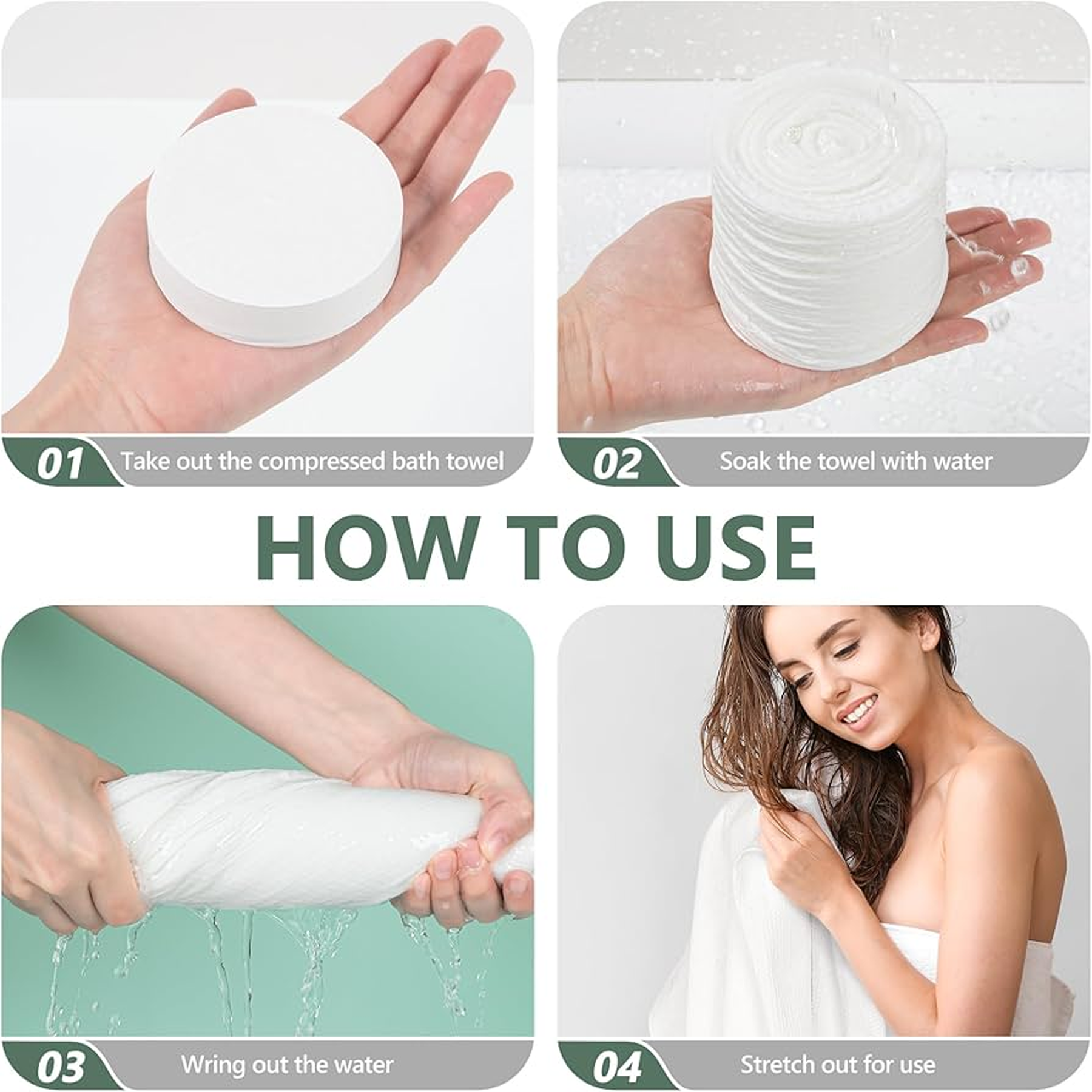 How to use a Disposable Compressed Bath Towels