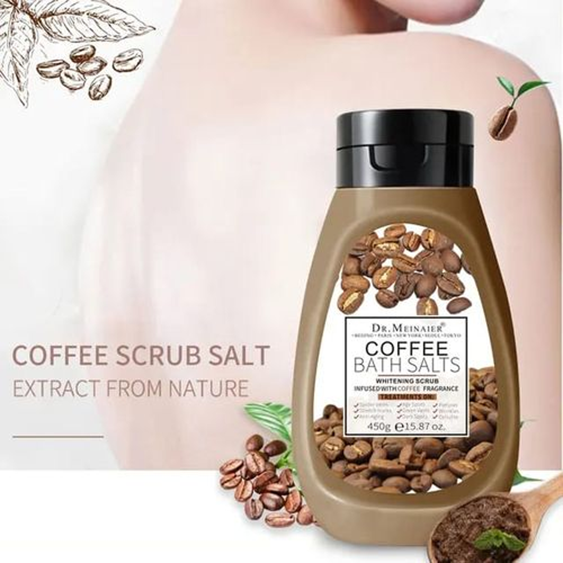 Key Benefits of Dr.Meinaier Coffee Bath Salts