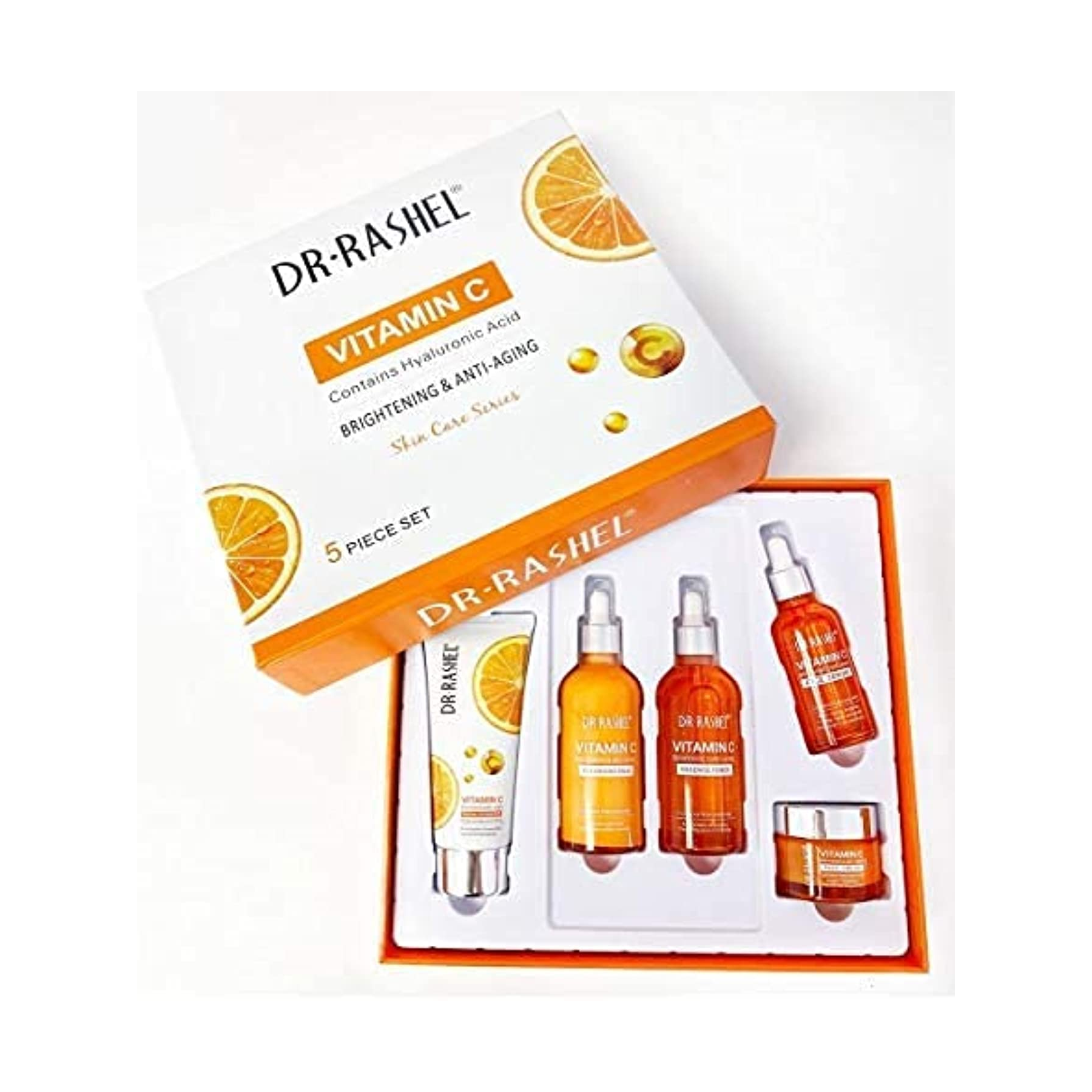 Dr. Rashel Vitamin C Brightening & Anti Aging Skin Care - 5 Piece Set