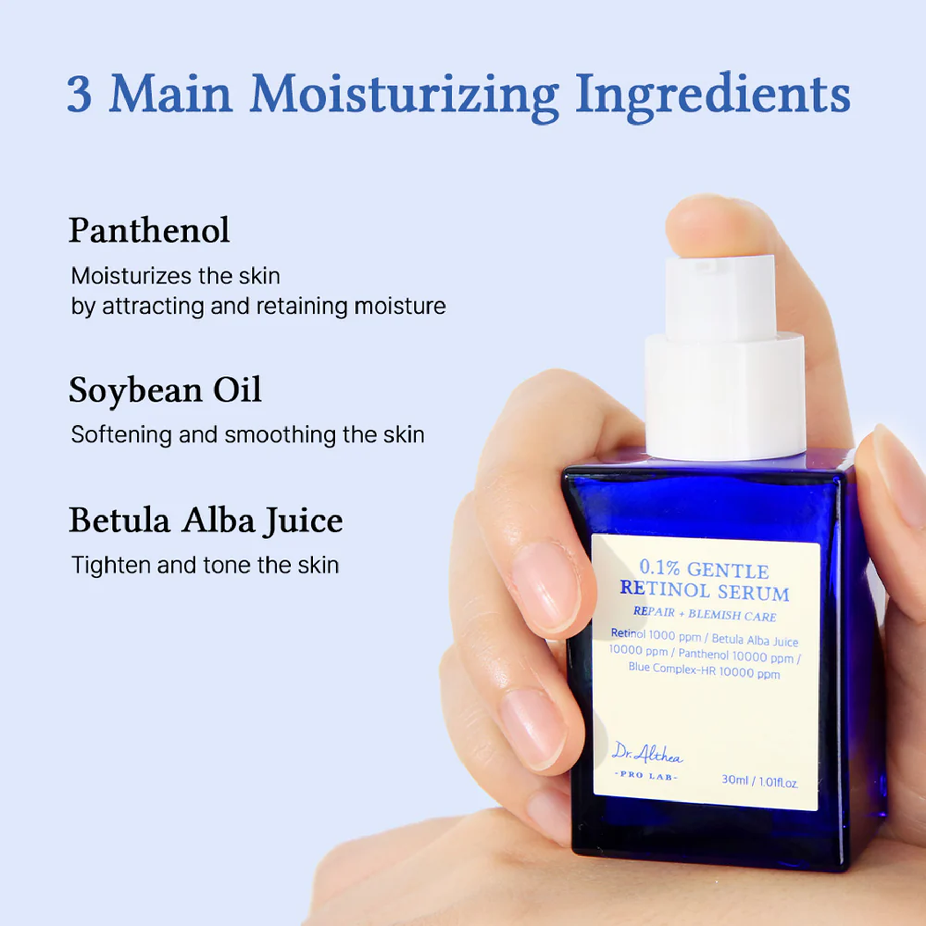 Key Benefis of Dr. Althea 0.1% Gentle Retinol Serum