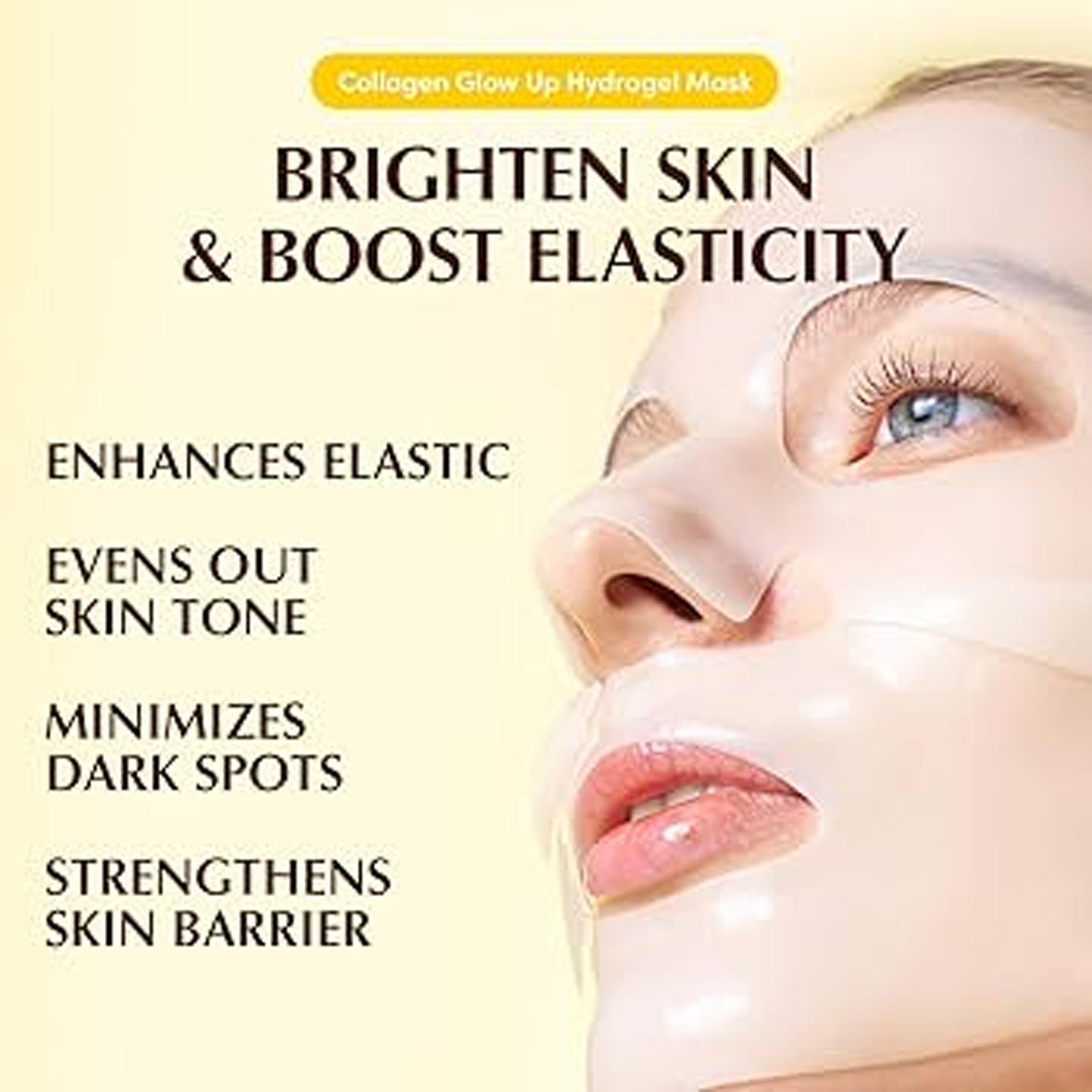 The key benefits of EQQUALBERRY Collagen Glow Up Hydrogel Mask 