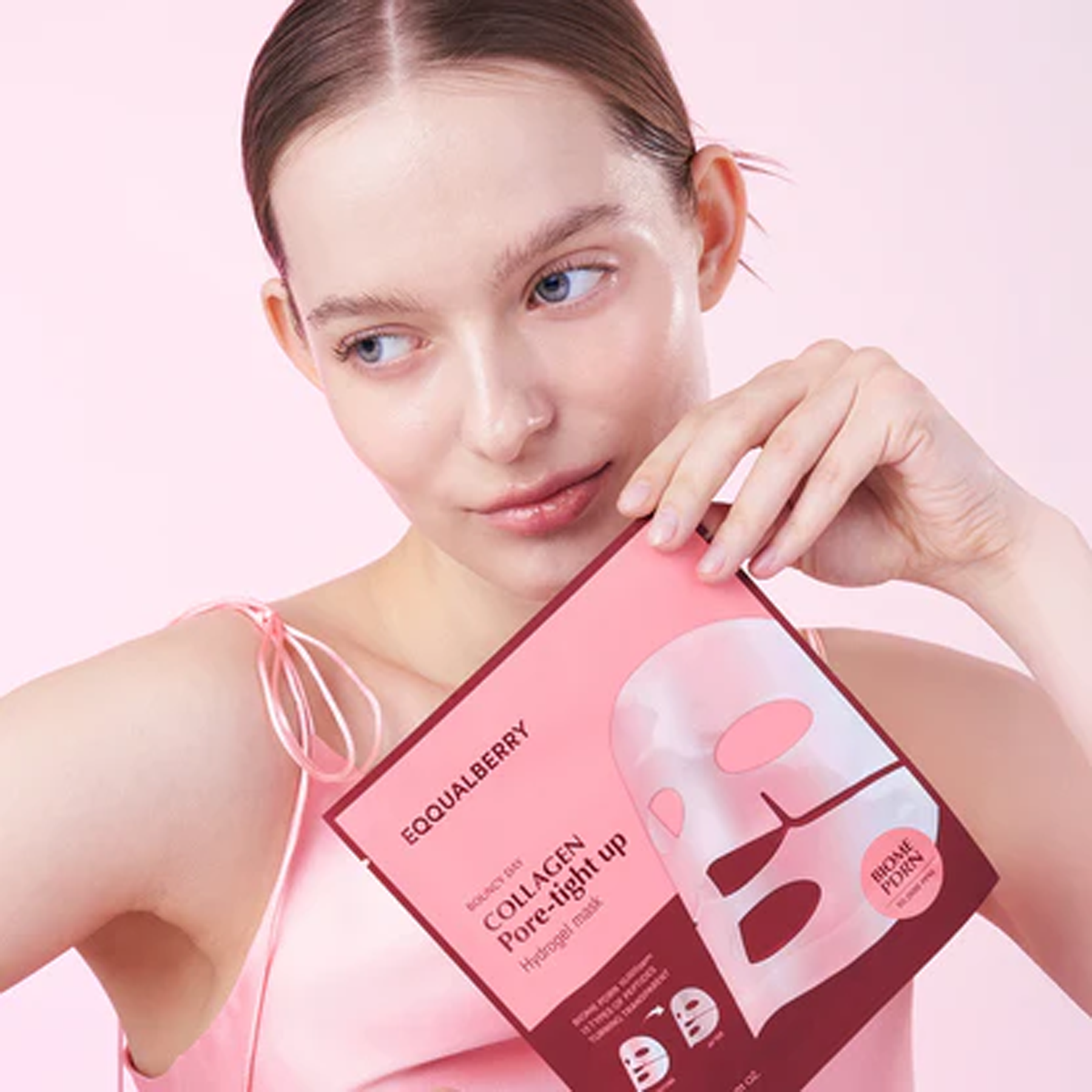 EQQUALBERRY Collagen Pore-Tight Up Hydrogel Mask available on Qasr Jamal Store