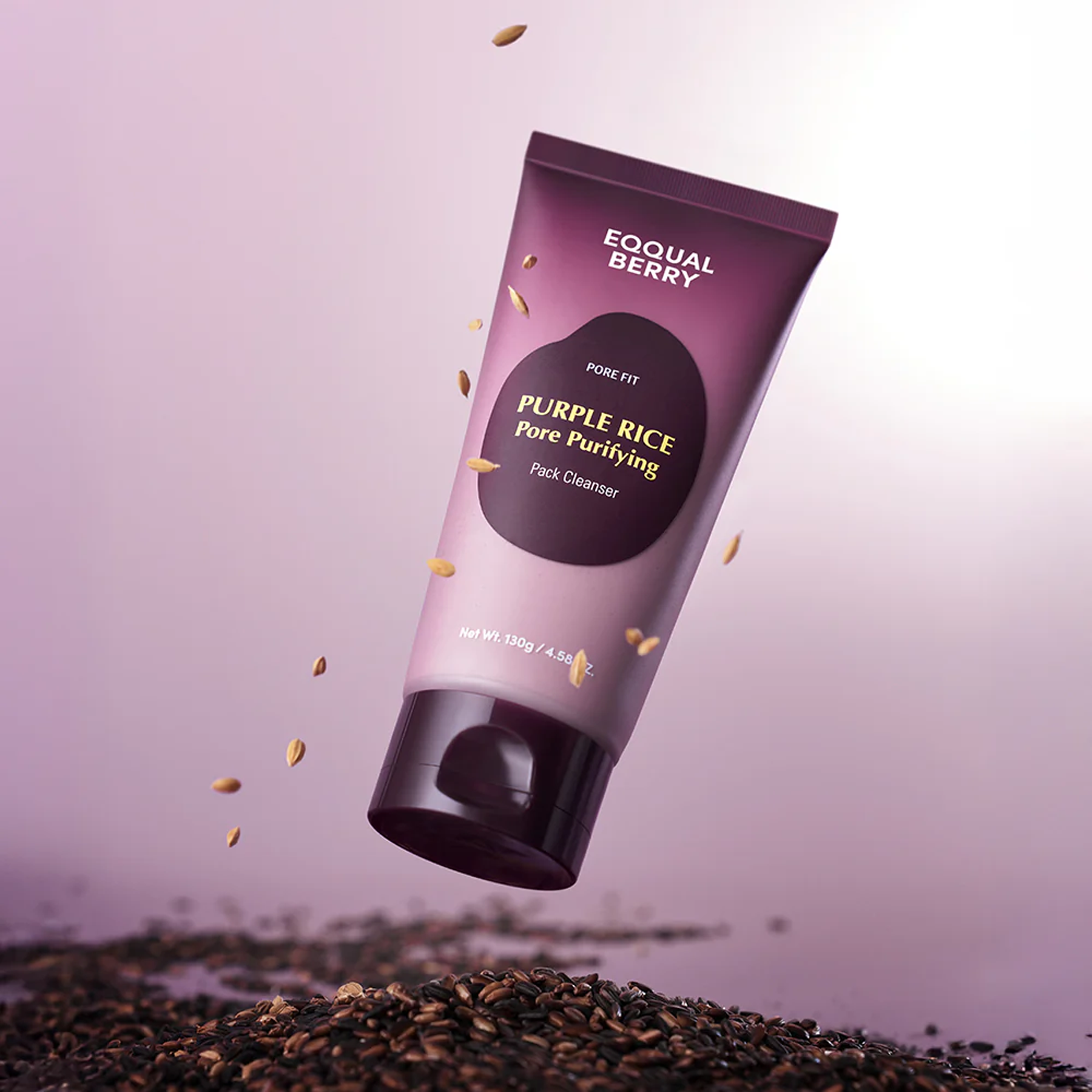 EQQUALBERRY Purple Rice Pore Purifying Pack Cleanser available on Qasr Jamal Store
