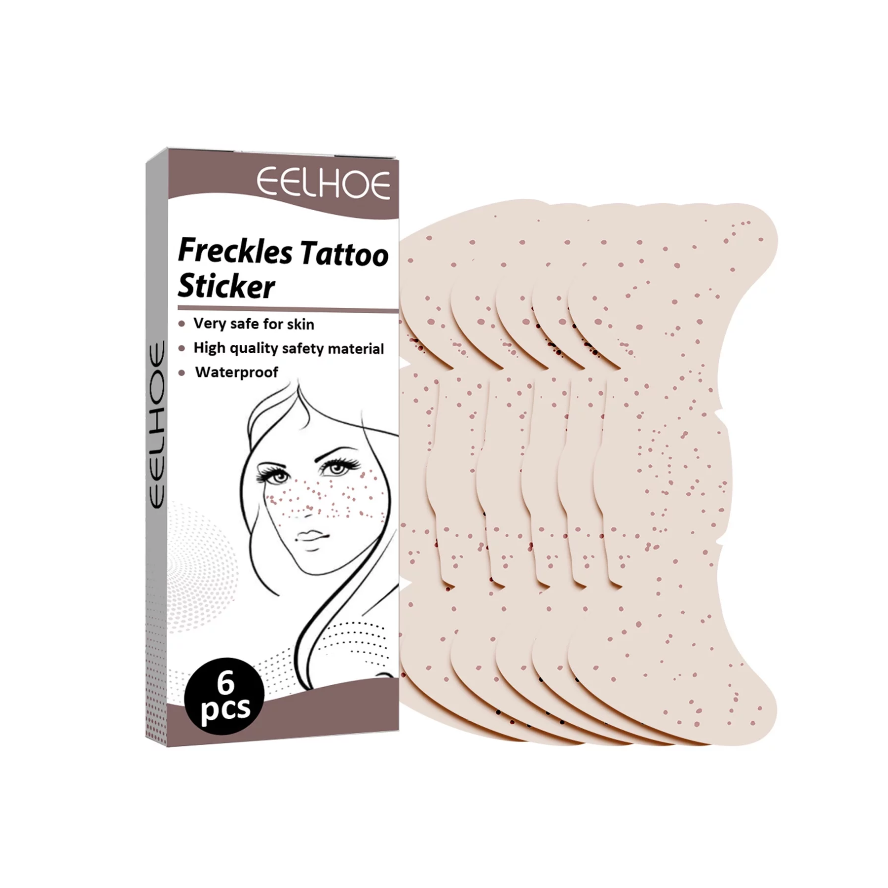 Eelhoe Freckles Tattoo Sticker - 6pcs