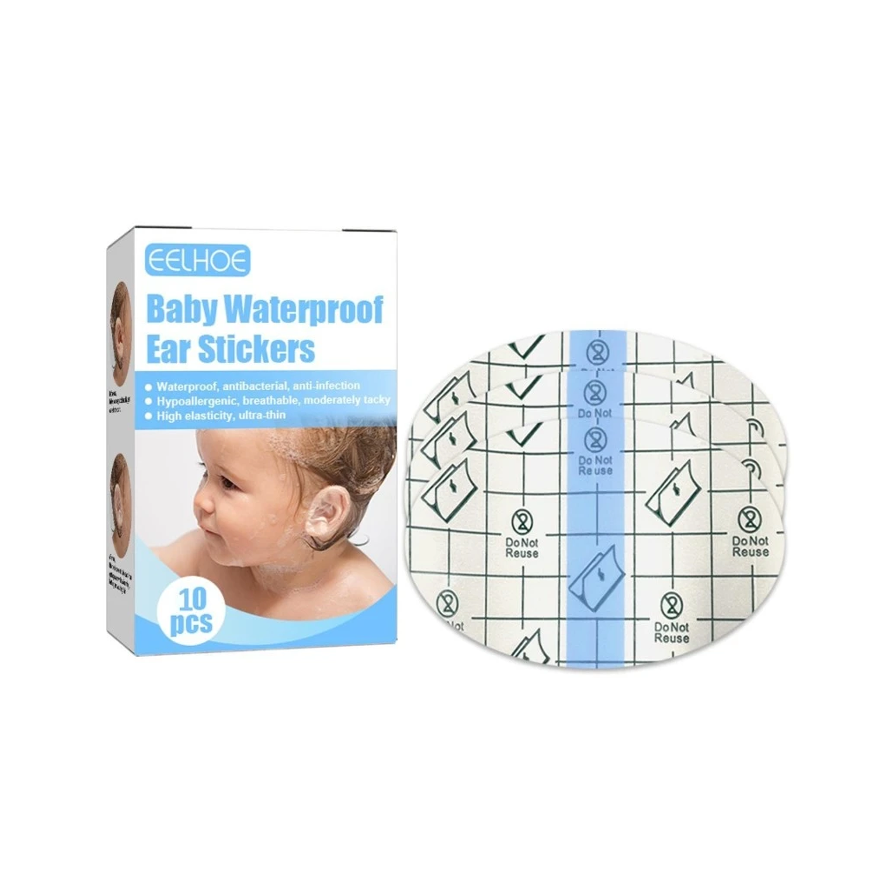 The Product of Eelhoe Baby Waterproof Ear Sticker