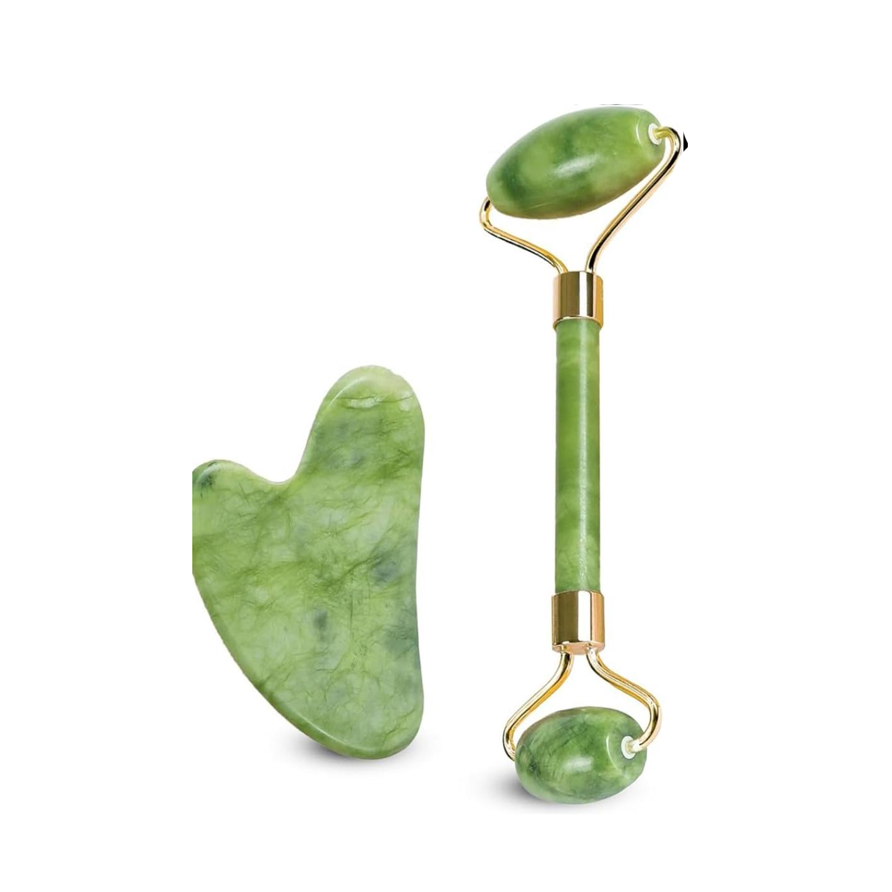 The Green Varient of Face Roller and Guasha Set