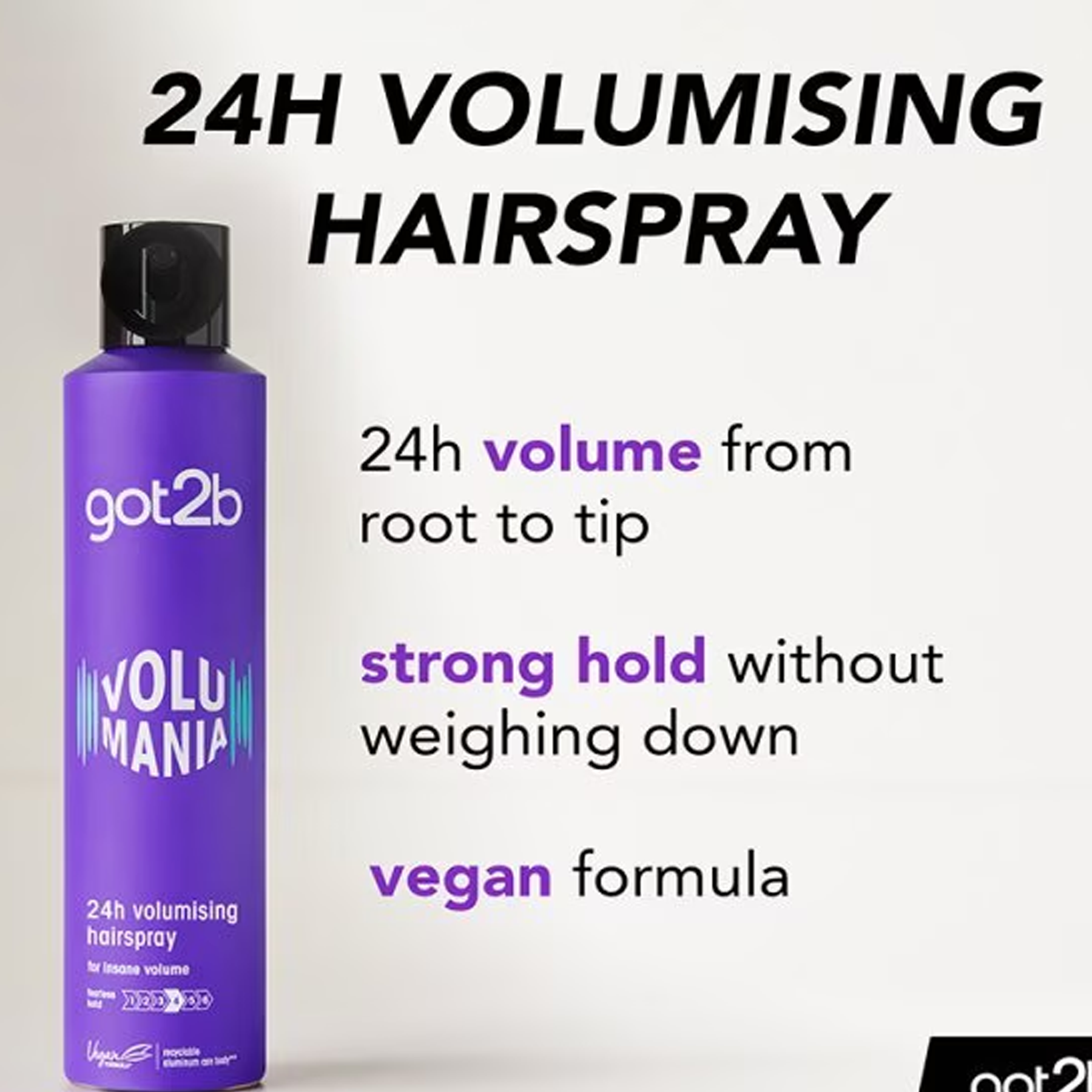 Key Benefits of Got2b Volumania 24h Volumizing Hairspray 