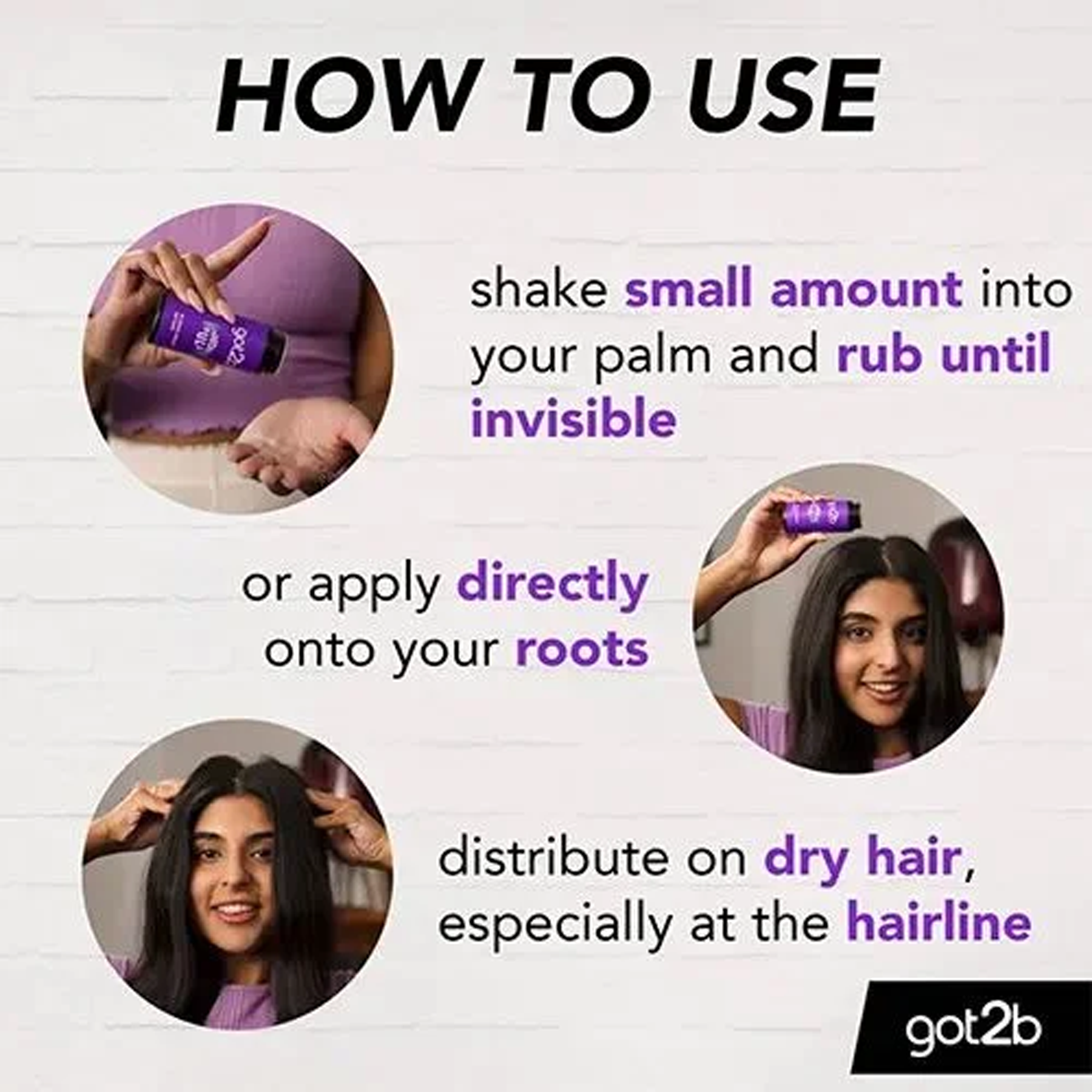 How to use a Got2b Volumising Styling Powder