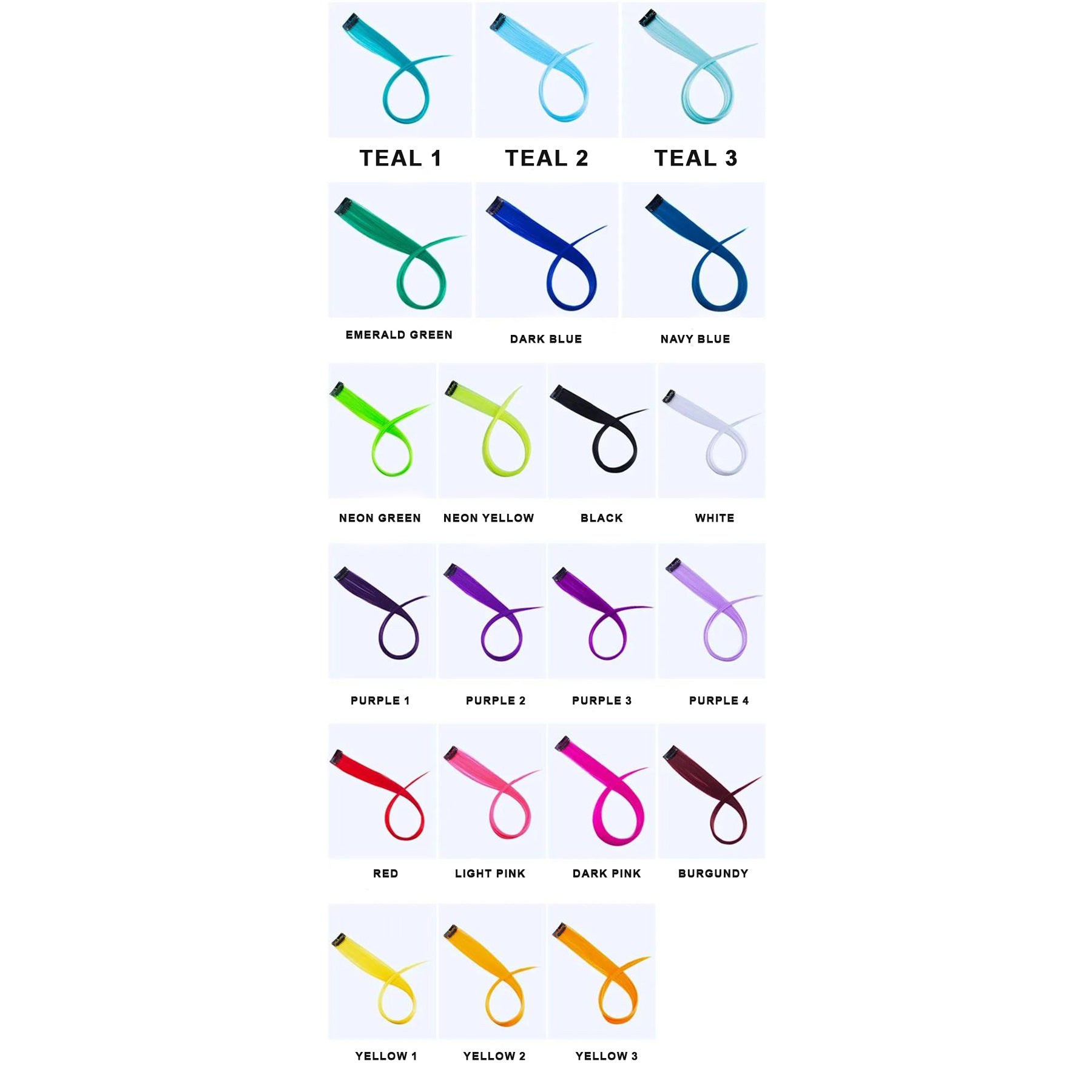 Color Hair Clip-in Extensions