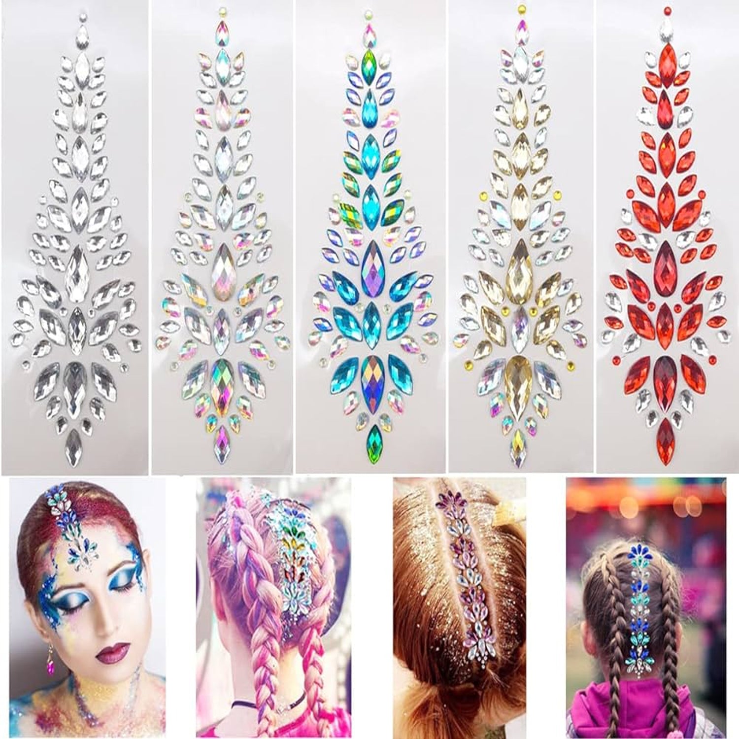 Hair Crystal Sticker And Gems RG