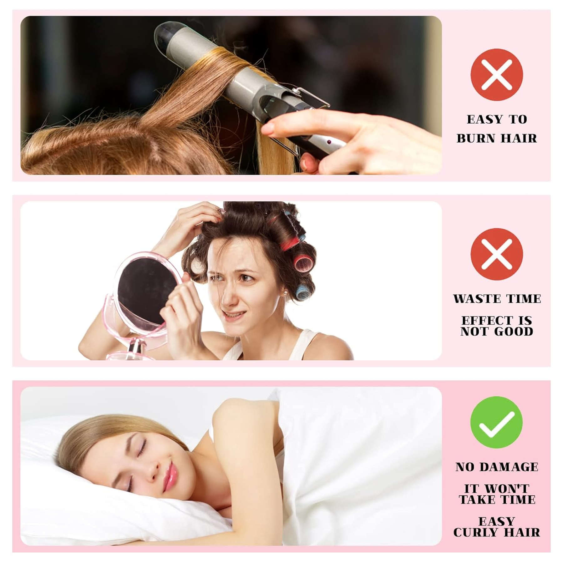 Satin Heatless Hair Curler