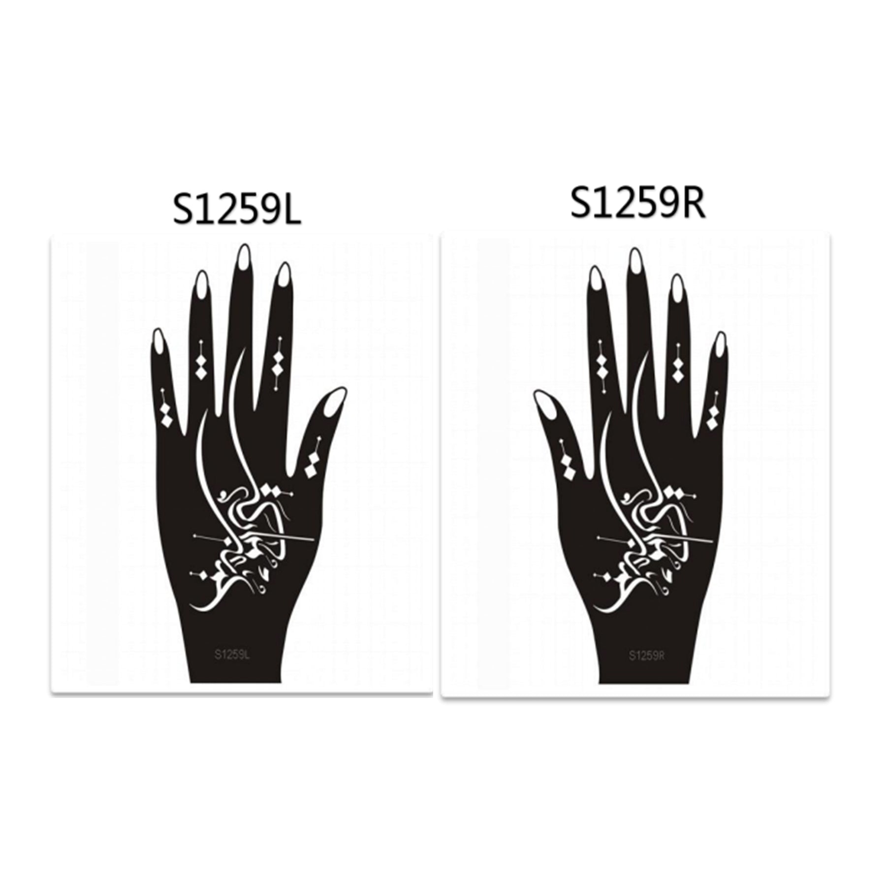 Henna Hand Stickers ( Set of Two )