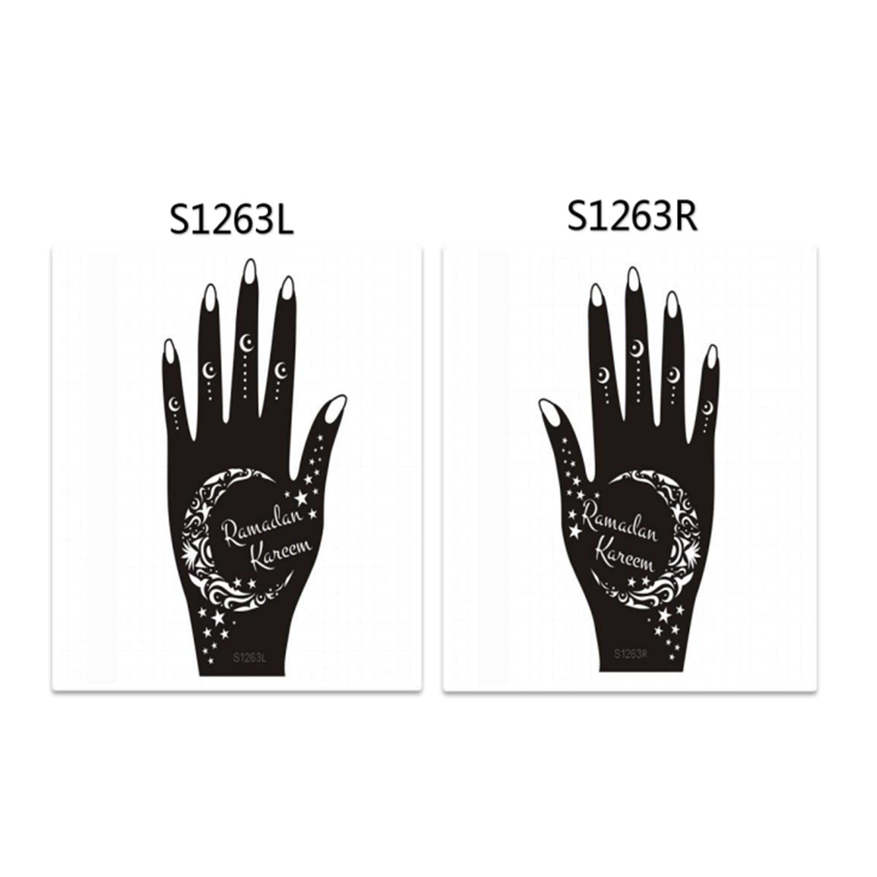 Henna Hand Stickers ( Set of Two )