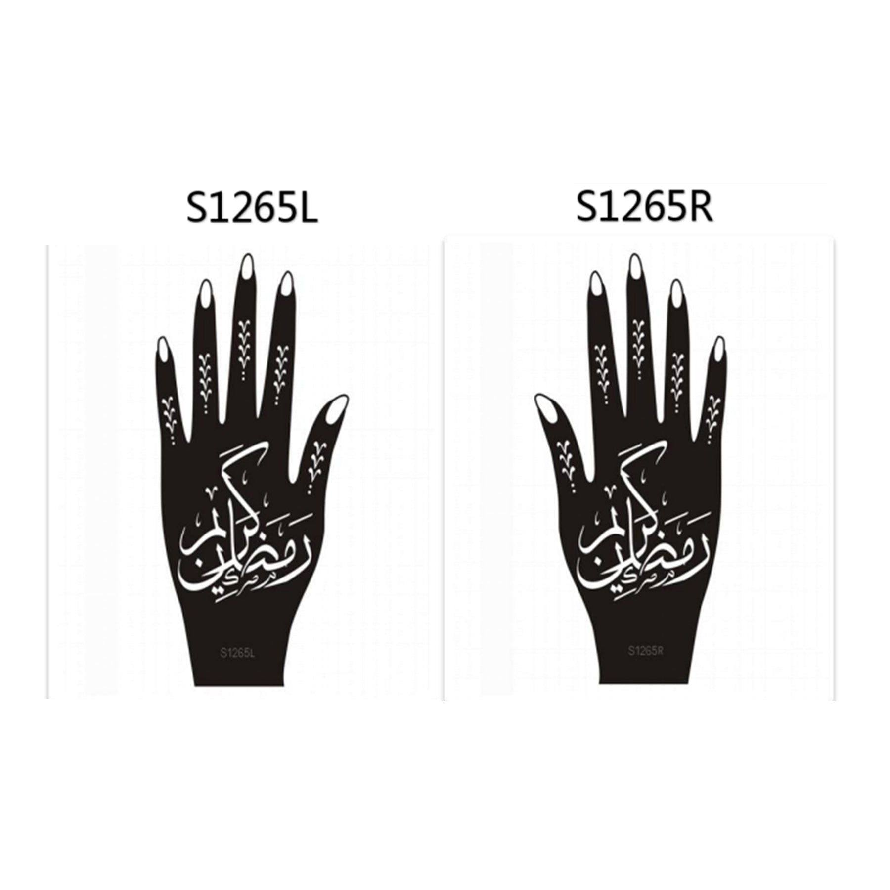 Henna Hand Stickers ( Set of Two )