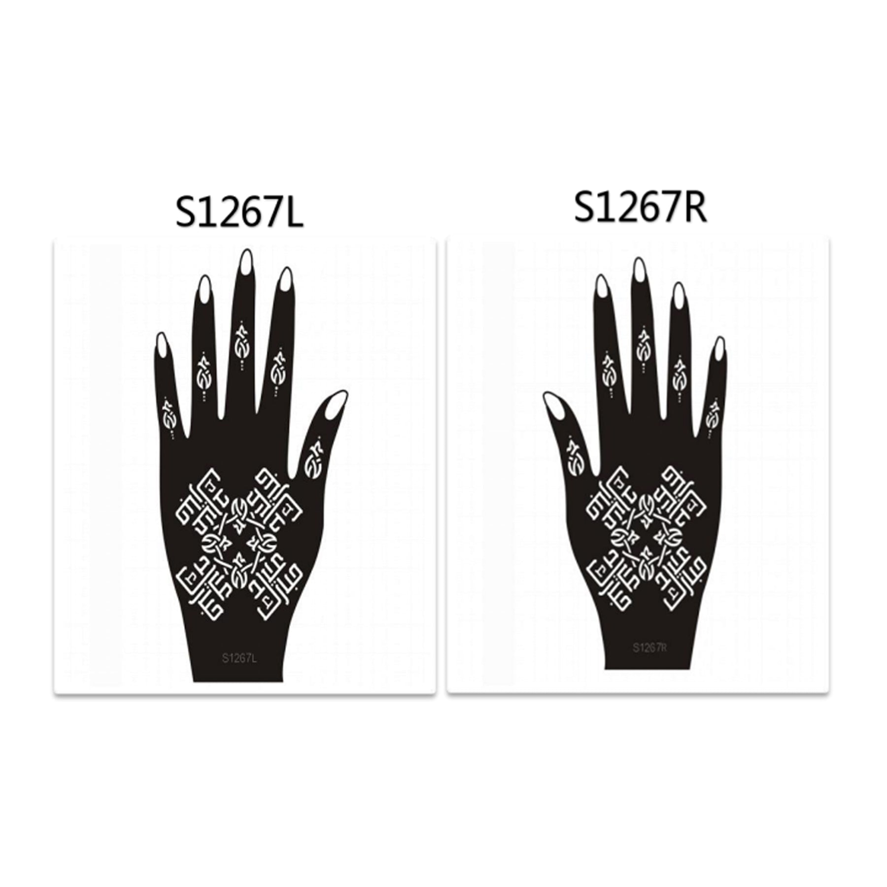 Henna Hand Stickers ( Set of Two )